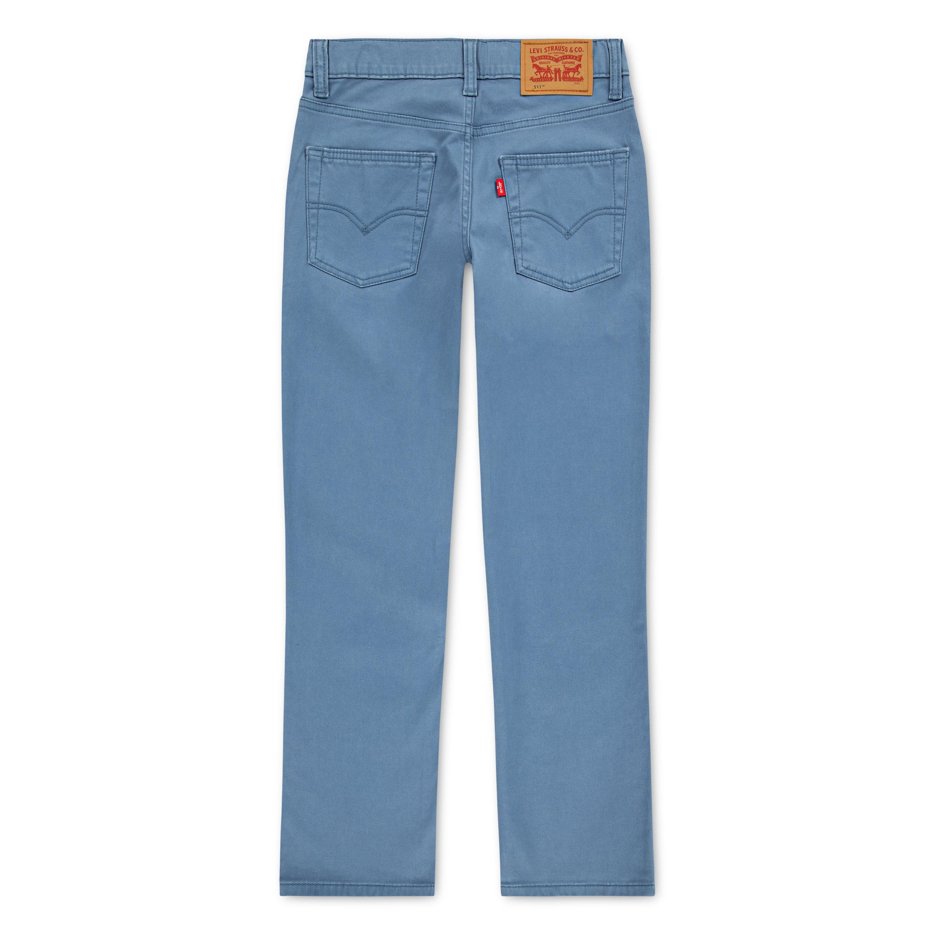 Levi's Big Boys' 511 Slim Fit Soft Brushed Sueded Pants - Blue - BLUE Thumbnail View 6