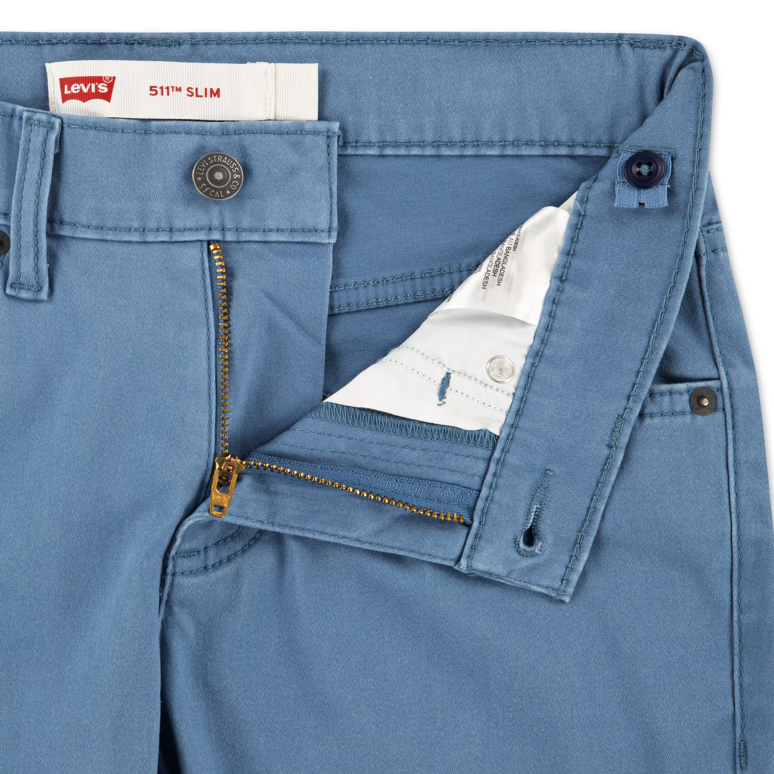 Levi's Big Boys' 511 Slim Fit Soft Brushed Sueded Pants - Blue - BLUE