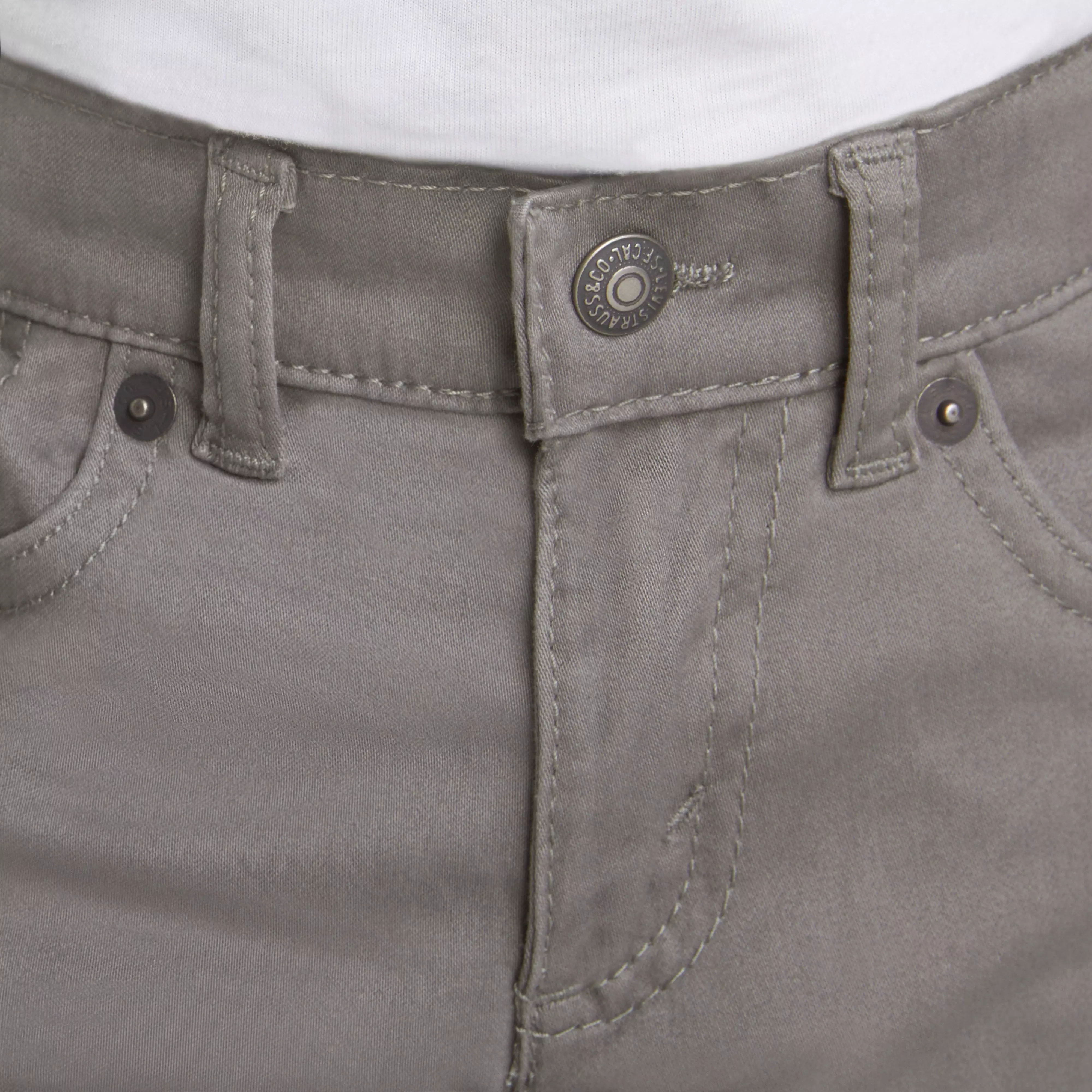 Levi's 511 Slim Fit Soft Brushed Toddler Boys' Grey Sueded Pants - GREY