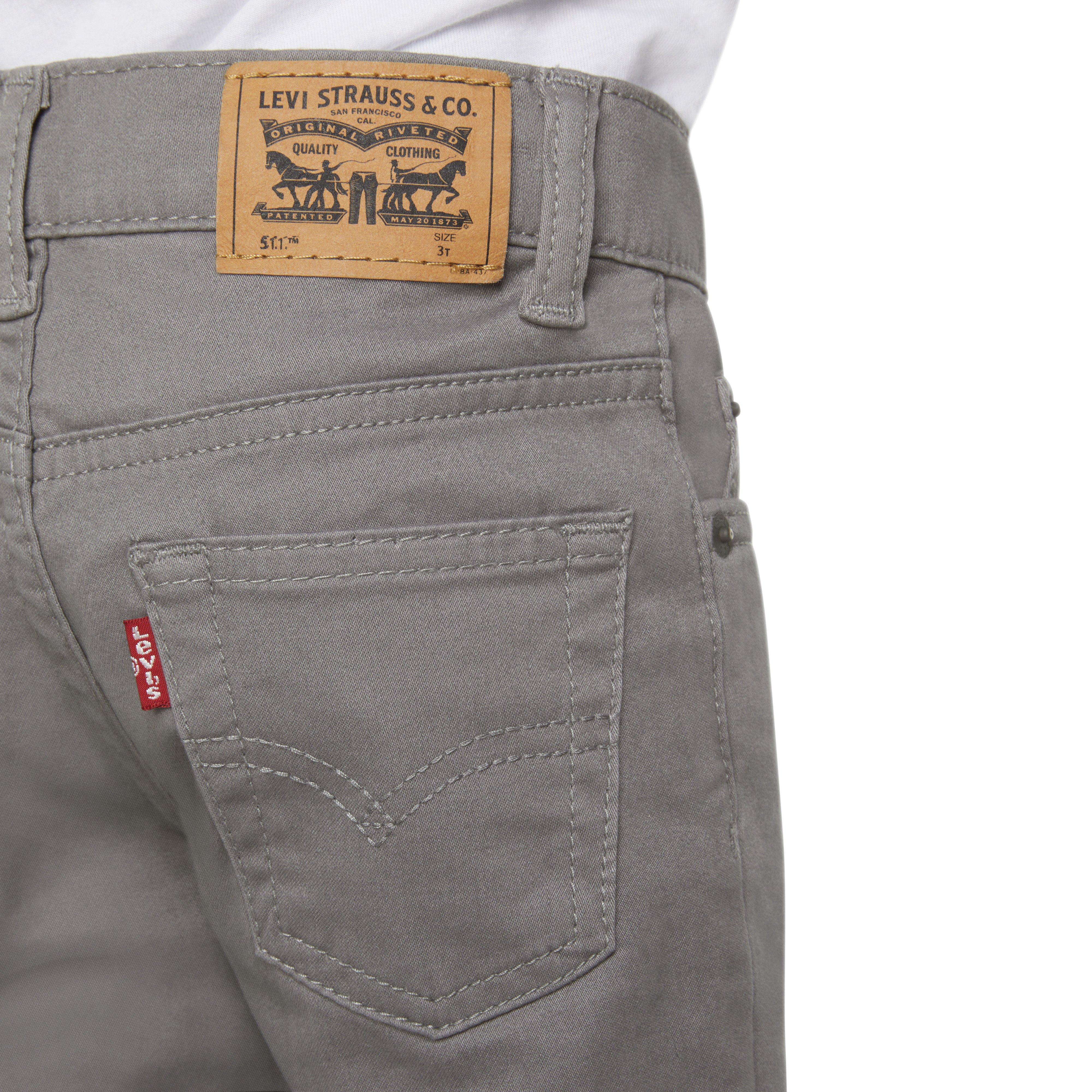 Levi's 511 Slim Fit Soft Brushed Toddler Boys' Grey Sueded Pants - GREY