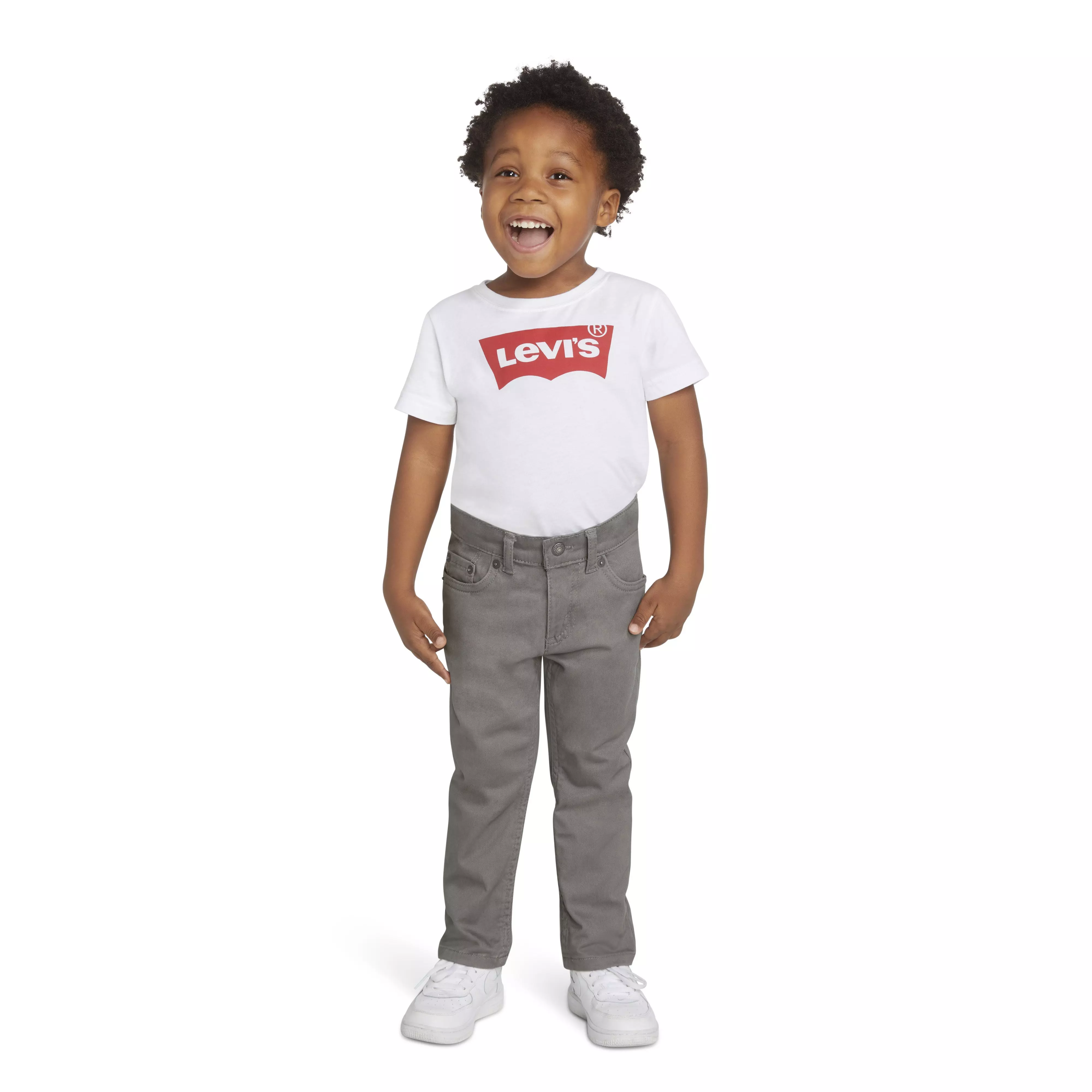 Levi's 511 Slim Fit Soft Brushed Toddler Boys' Grey Sueded Pants - GREY