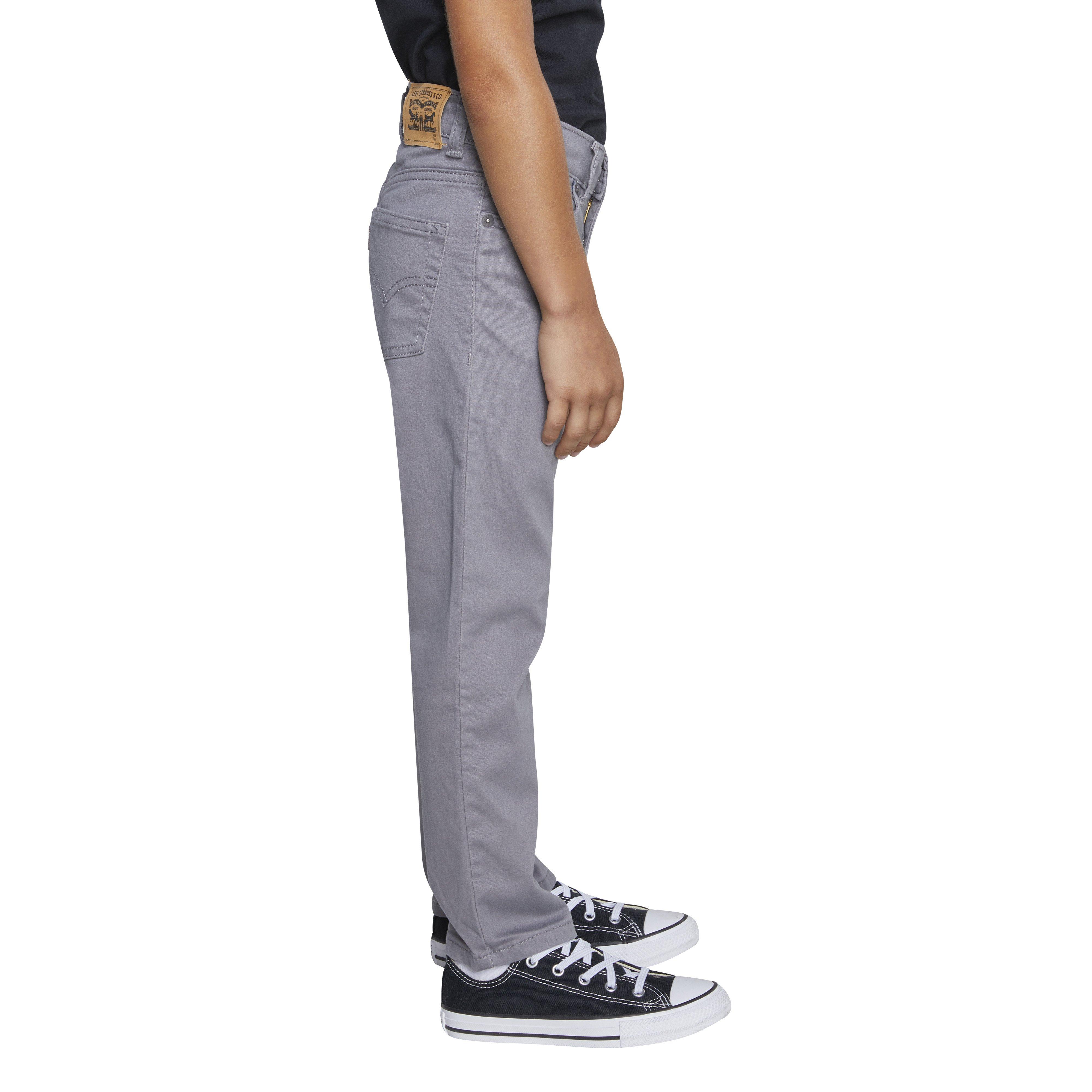 Levi's Little Boys' 511 Slim Fit Soft Brushed Grey Sueded Pants - GREY Thumbnail View 3