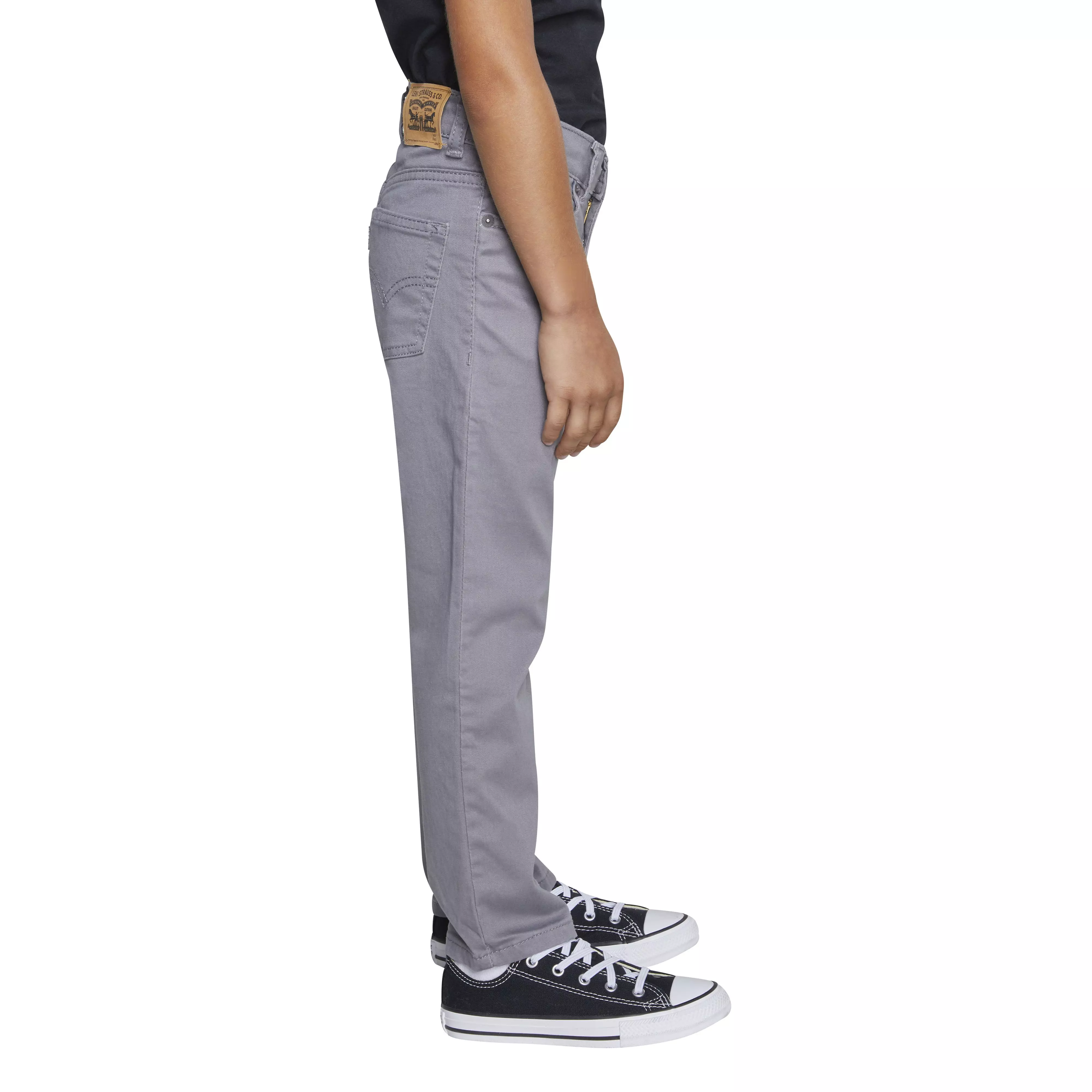 Levi's Little Boys' 511 Slim Fit Soft Brushed Grey Sueded Pants - GREY