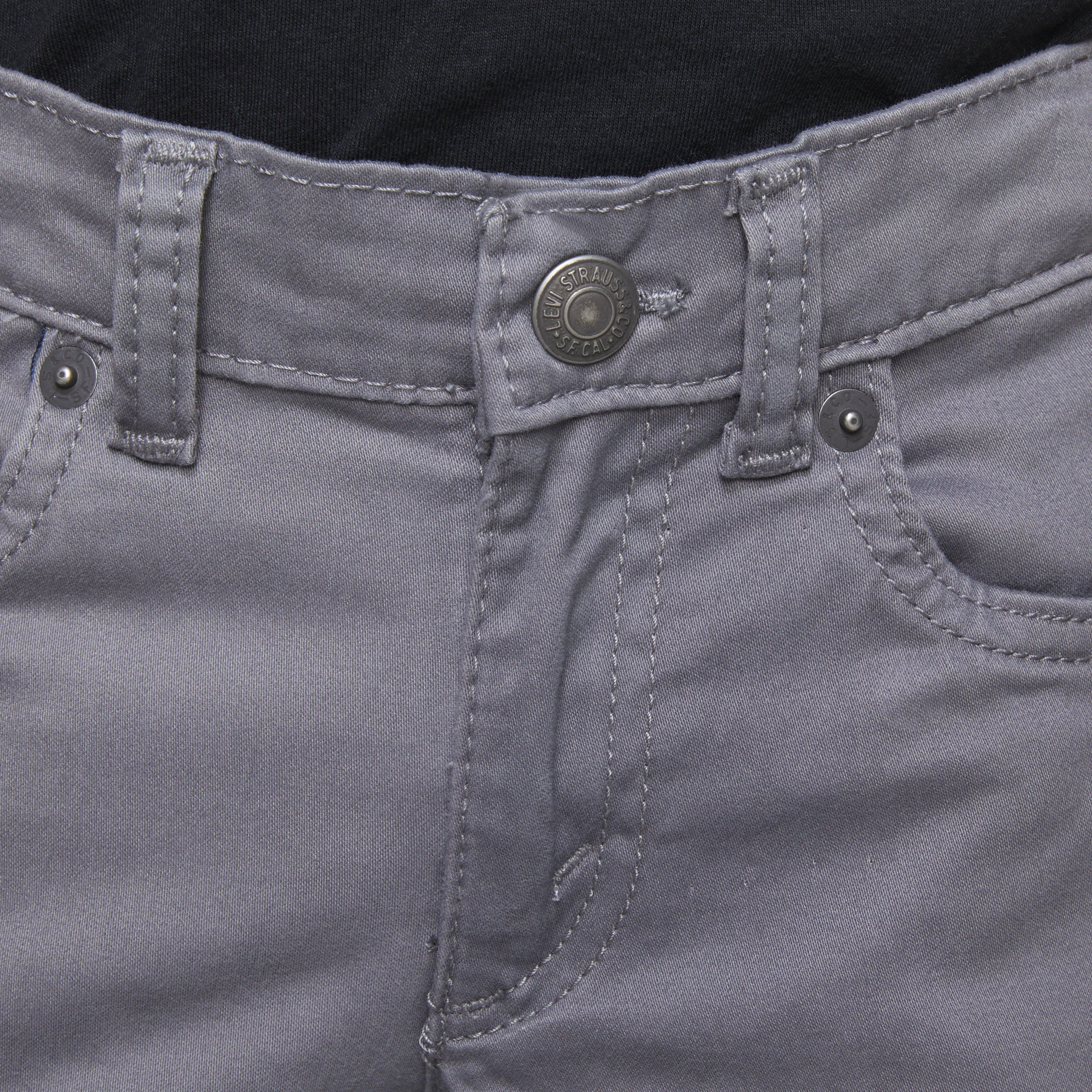Levi's Little Boys' 511 Slim Fit Soft Brushed Grey Sueded Pants - GREY Thumbnail View 4