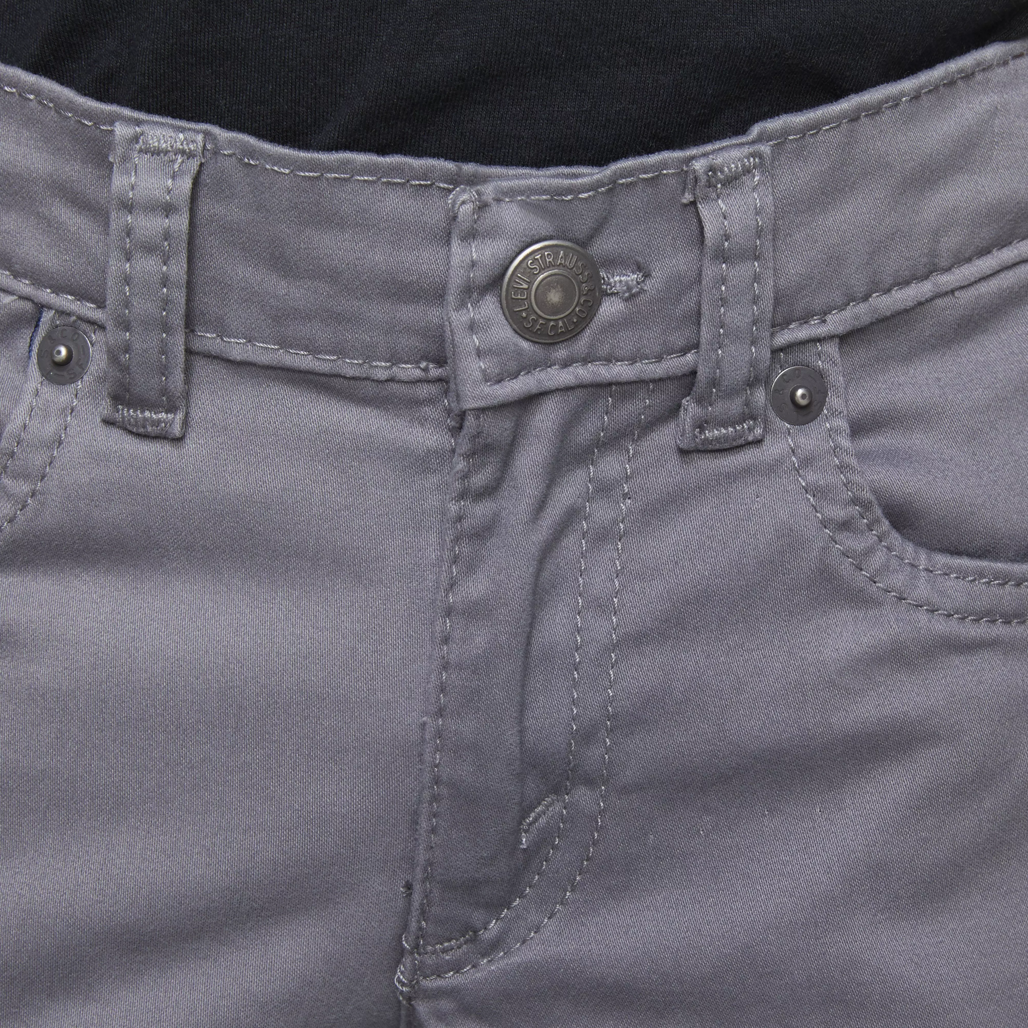 Levi's Little Boys' 511 Slim Fit Soft Brushed Grey Sueded Pants - GREY