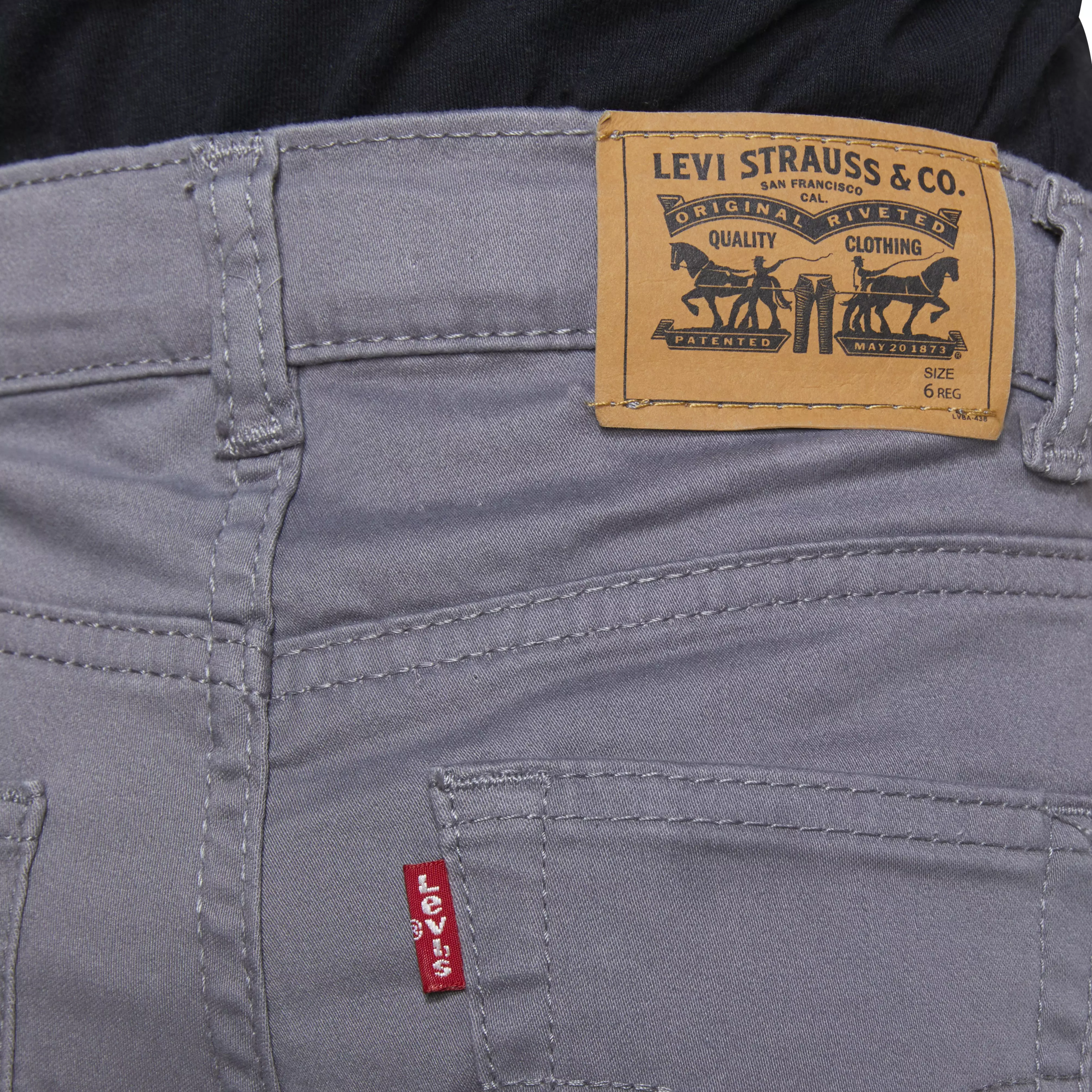 Levi's Little Boys' 511 Slim Fit Soft Brushed Grey Sueded Pants - GREY