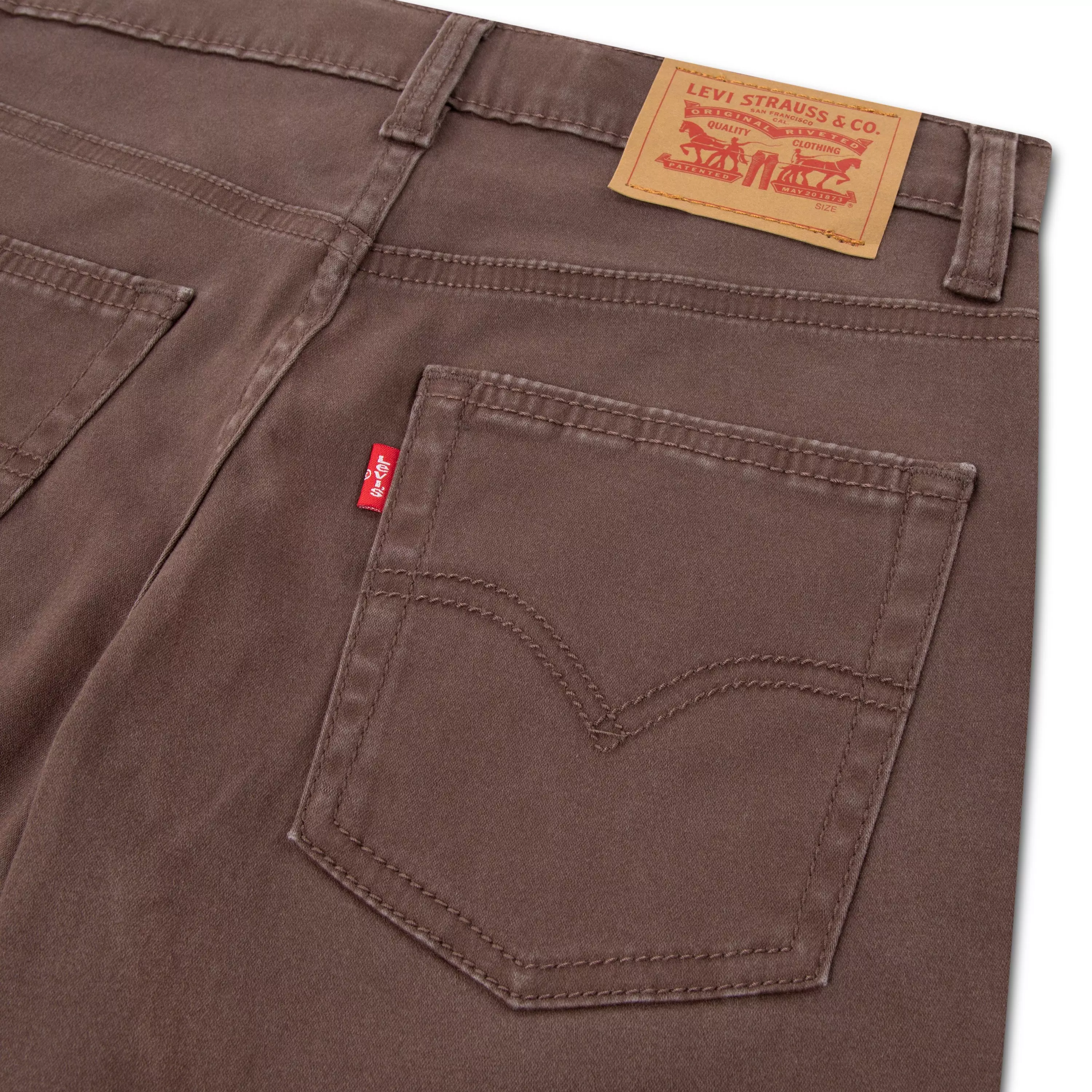 Levi's Toddler Boys' 511 Slim Fit Soft Brushed Brown Sueded Pants - BROWN