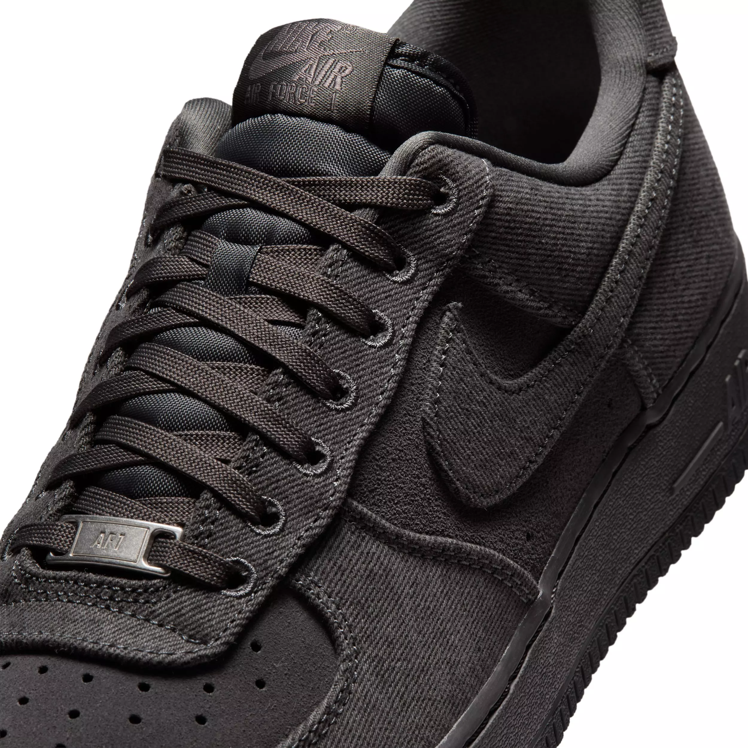 Nike Air Force 1 '07 LV8 "Anthracite/Medium Ash/Metallic Silver/Anthracite" Men's Shoe - ANTHRACITE/MD ASH/SILVER/ANTHRACITE
