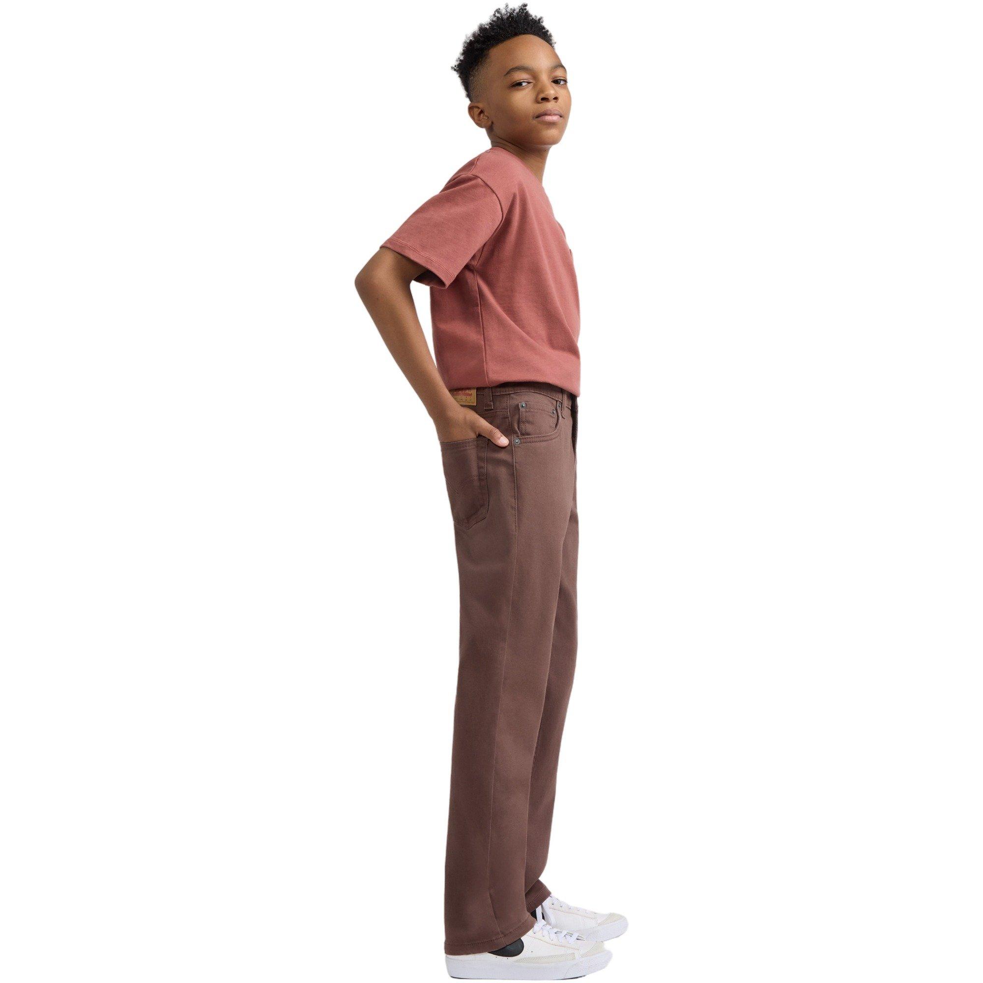 Levi's Big Boys' 511 Slim Fit Soft Brushed Sueded Pants - Brown - BROWN Thumbnail View 3