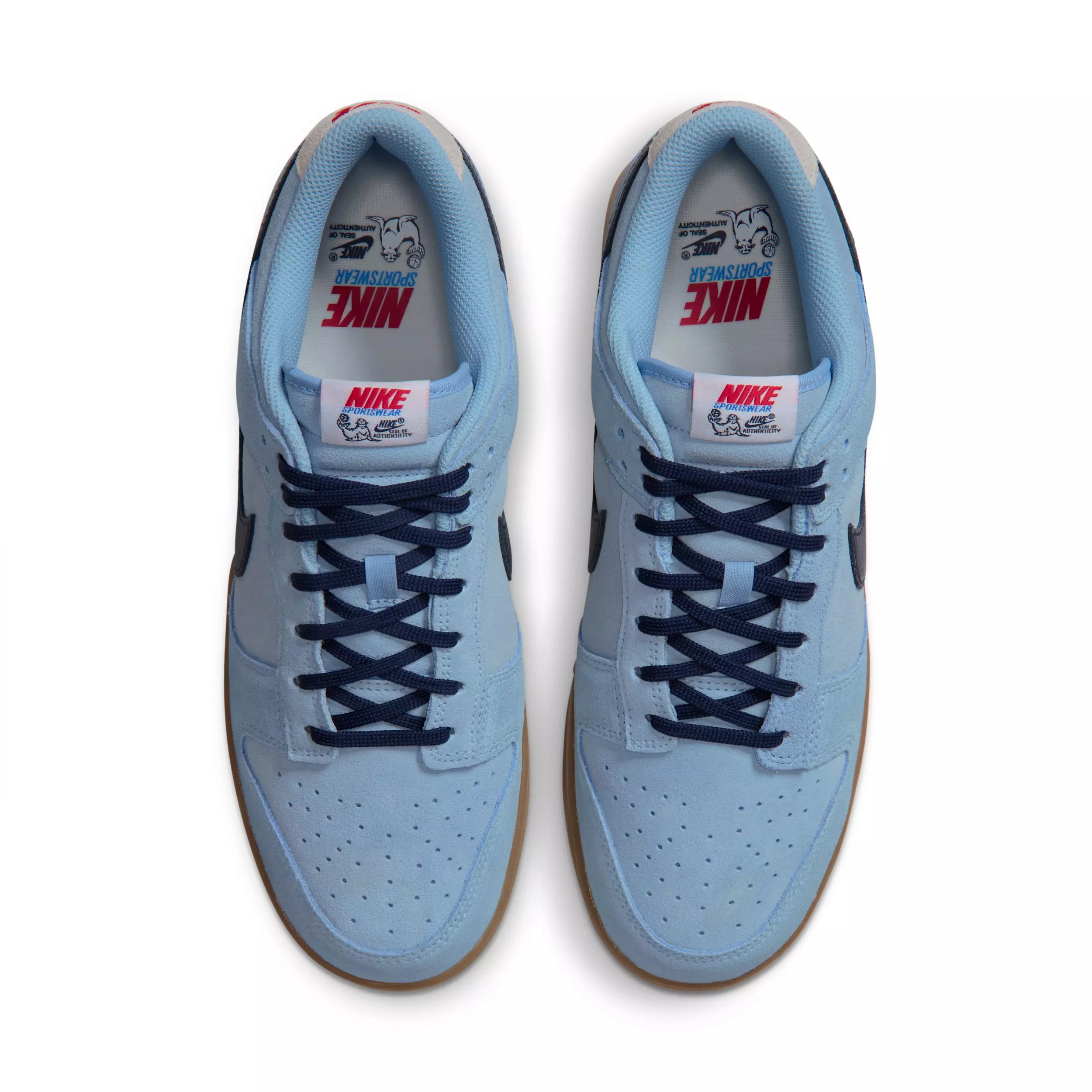 Nike Dunk Low Retro "Soft Blue/Summit White/University Red/Midnight Navy" Men's Shoe - BLUE/WHITE/RED/NAVY