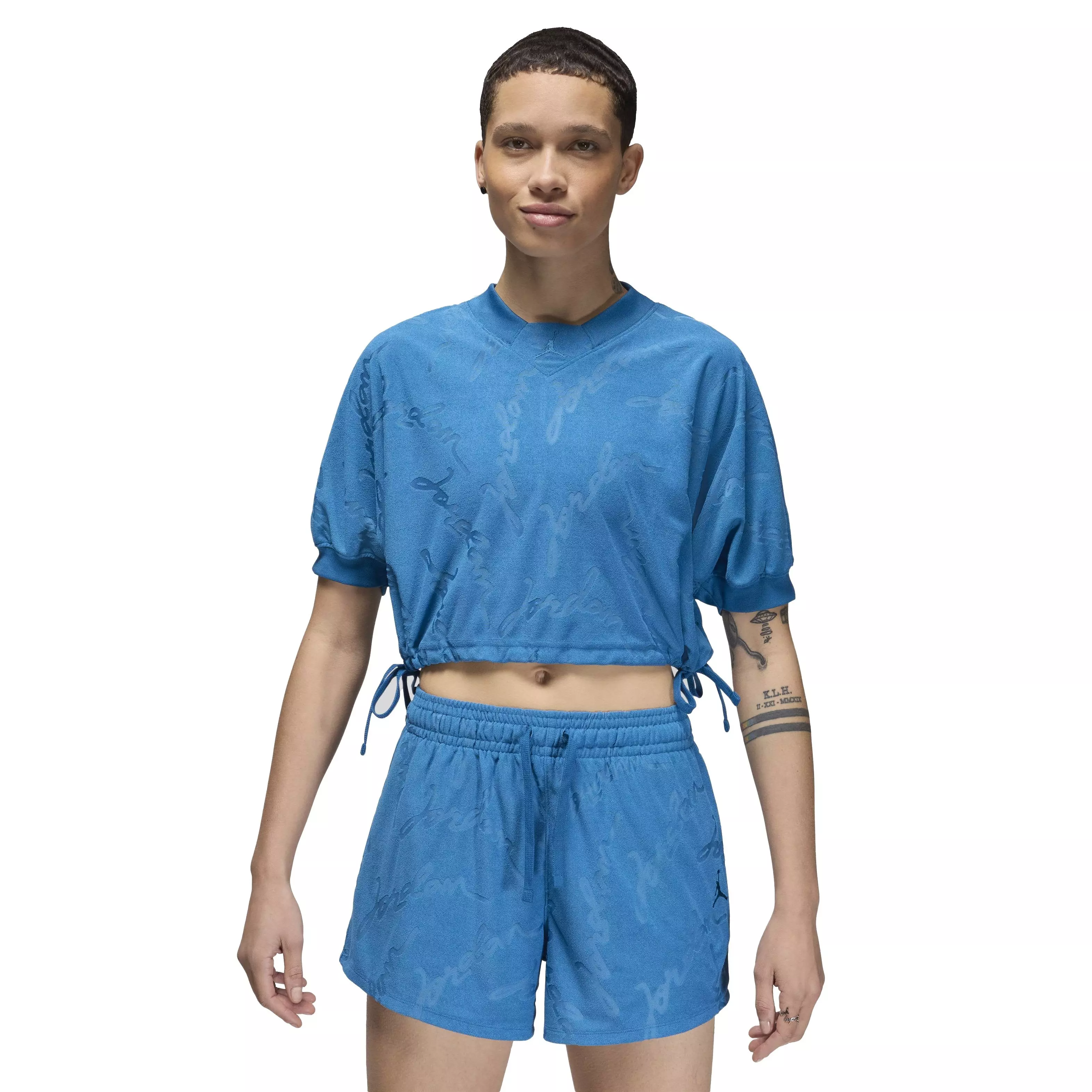 Jordan Women's Short-Sleeve Knit Top -Blue - BLUE
