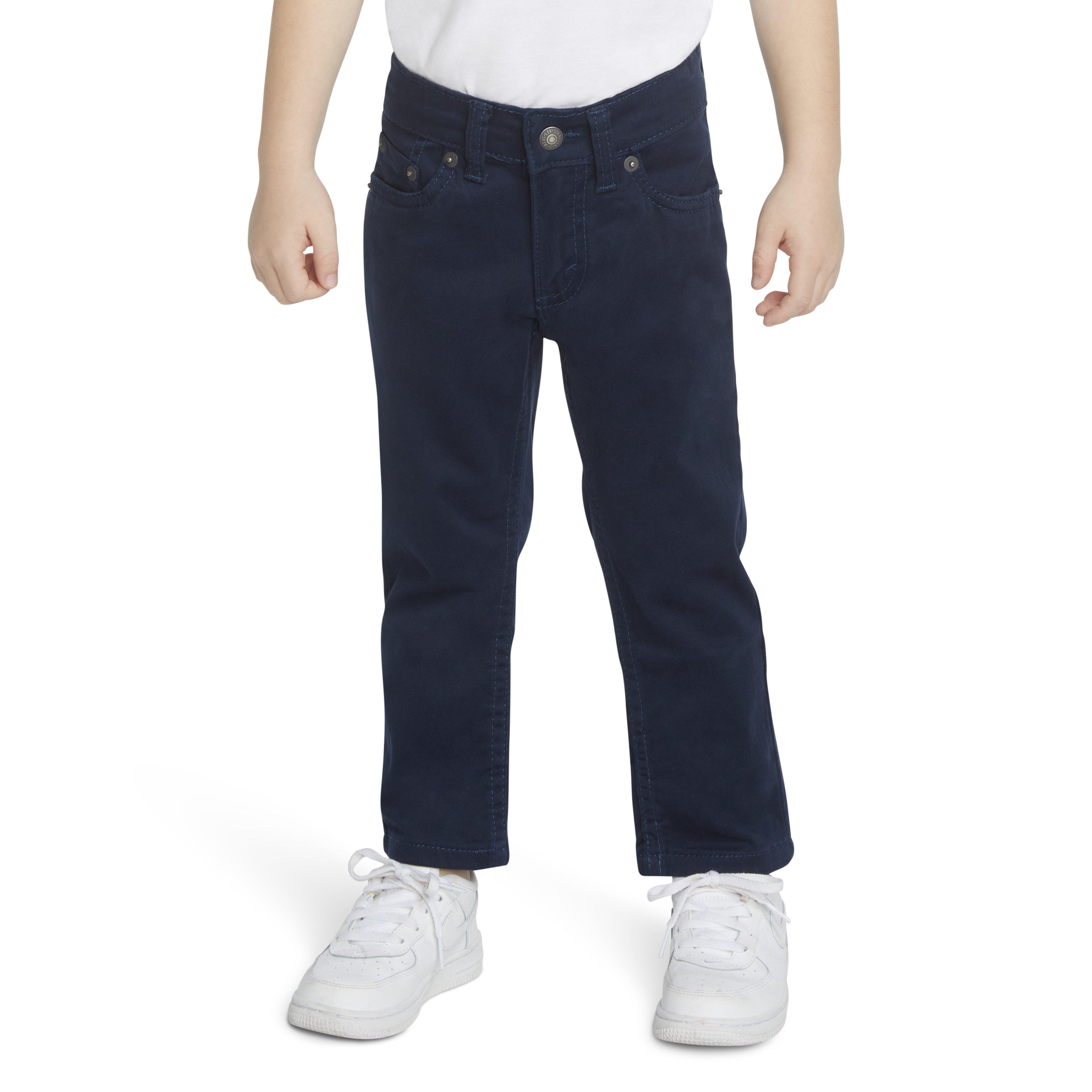 Levi's 511 Slim Fit Soft Brushed Toddler Boys' Dark Blue Sueded Pants - DK BLUE Thumbnail View 1