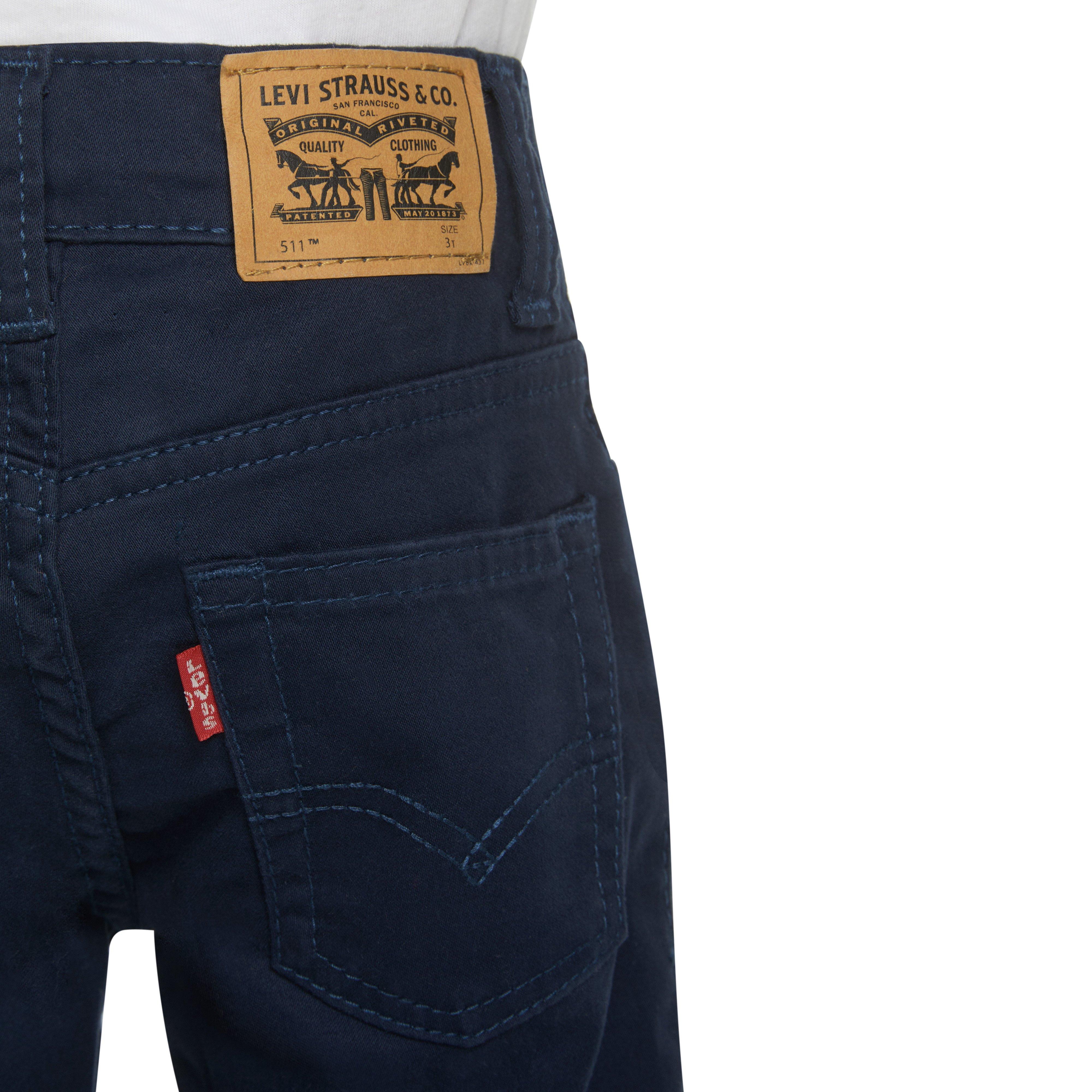 Levi's 511 Slim Fit Soft Brushed Toddler Boys' Dk Blue Sueded Pants