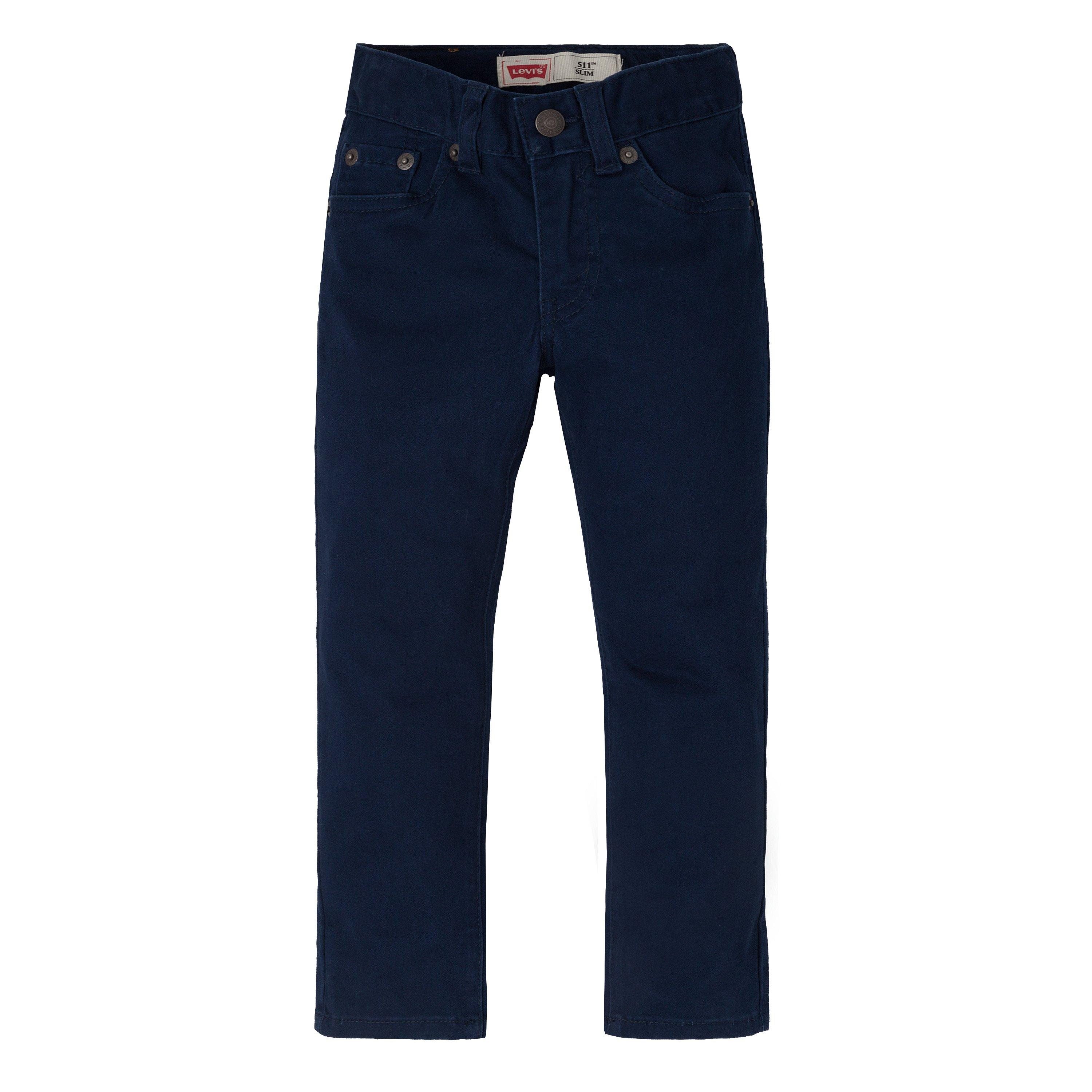 Levi's 511 Slim Fit Soft Brushed Toddler Boys' Dark Blue Sueded Pants - DK BLUE Thumbnail View 7