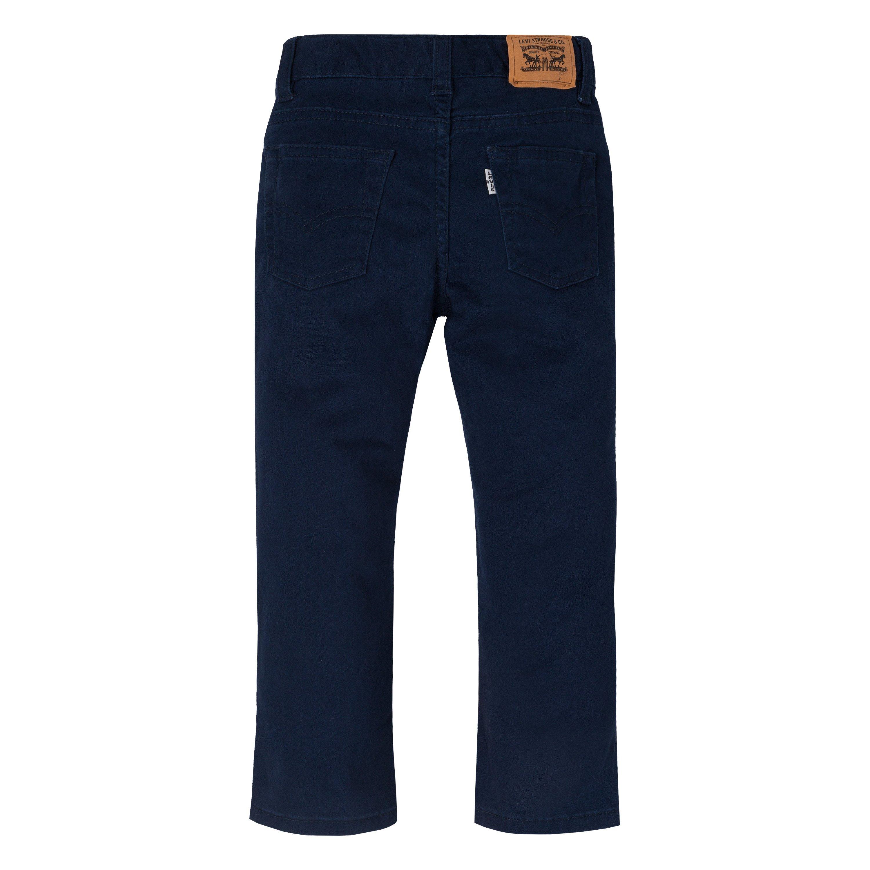 Levi's 511 Slim Fit Soft Brushed Toddler Boys' Dark Blue Sueded Pants - DK BLUE Thumbnail View 8