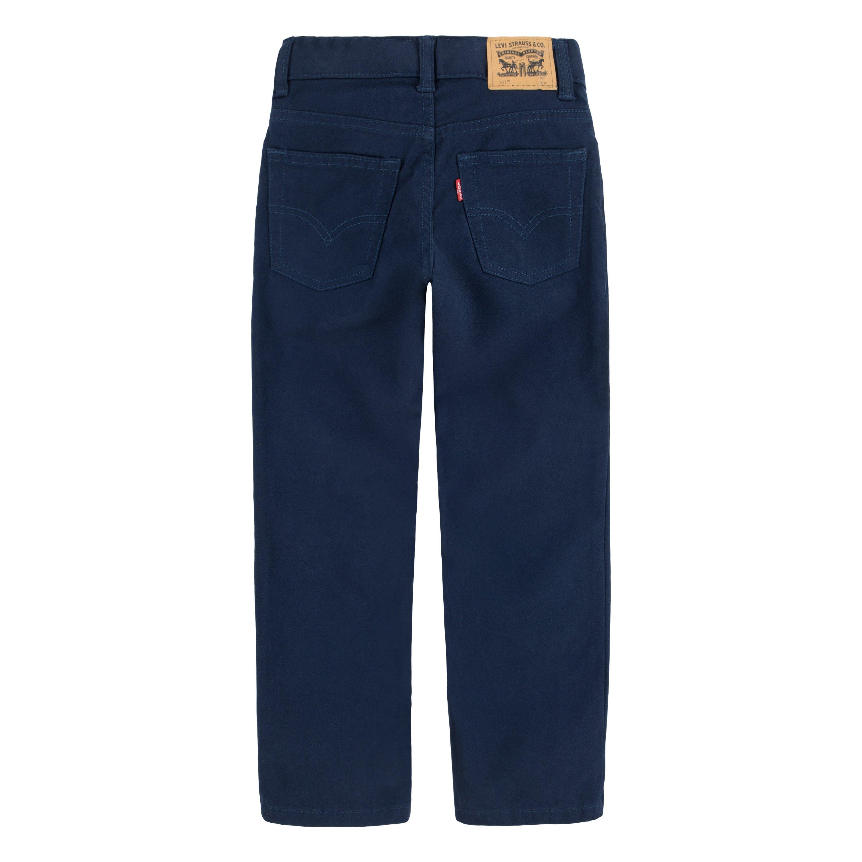 Levi's Little Boys' 511 Slim Fit Soft Brushed Sueded Pants - Dk Blue - DK BLUE Thumbnail View 8