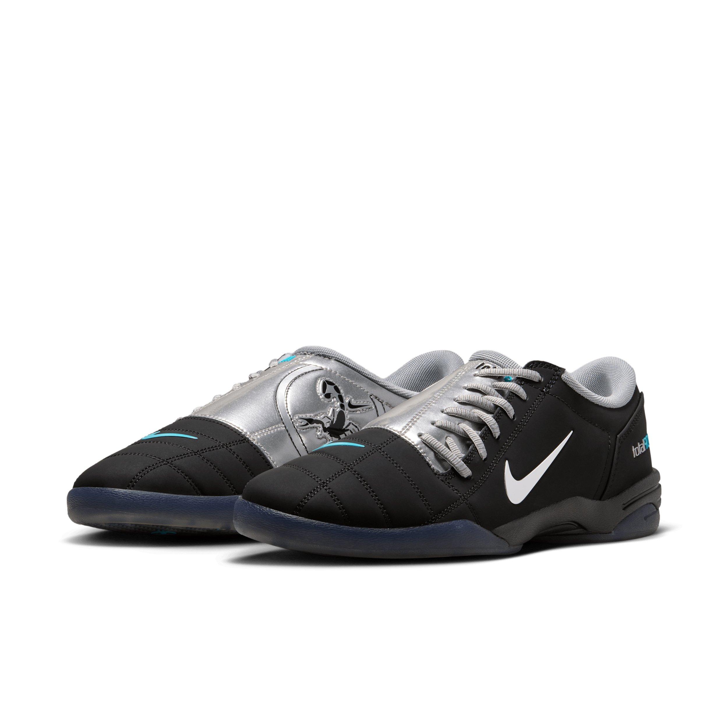 Nike Total 90 "Black/Gamma Blue/Metallic Silver" Men's Shoe - BLACK/BLUE/SILVER Thumbnail View 3