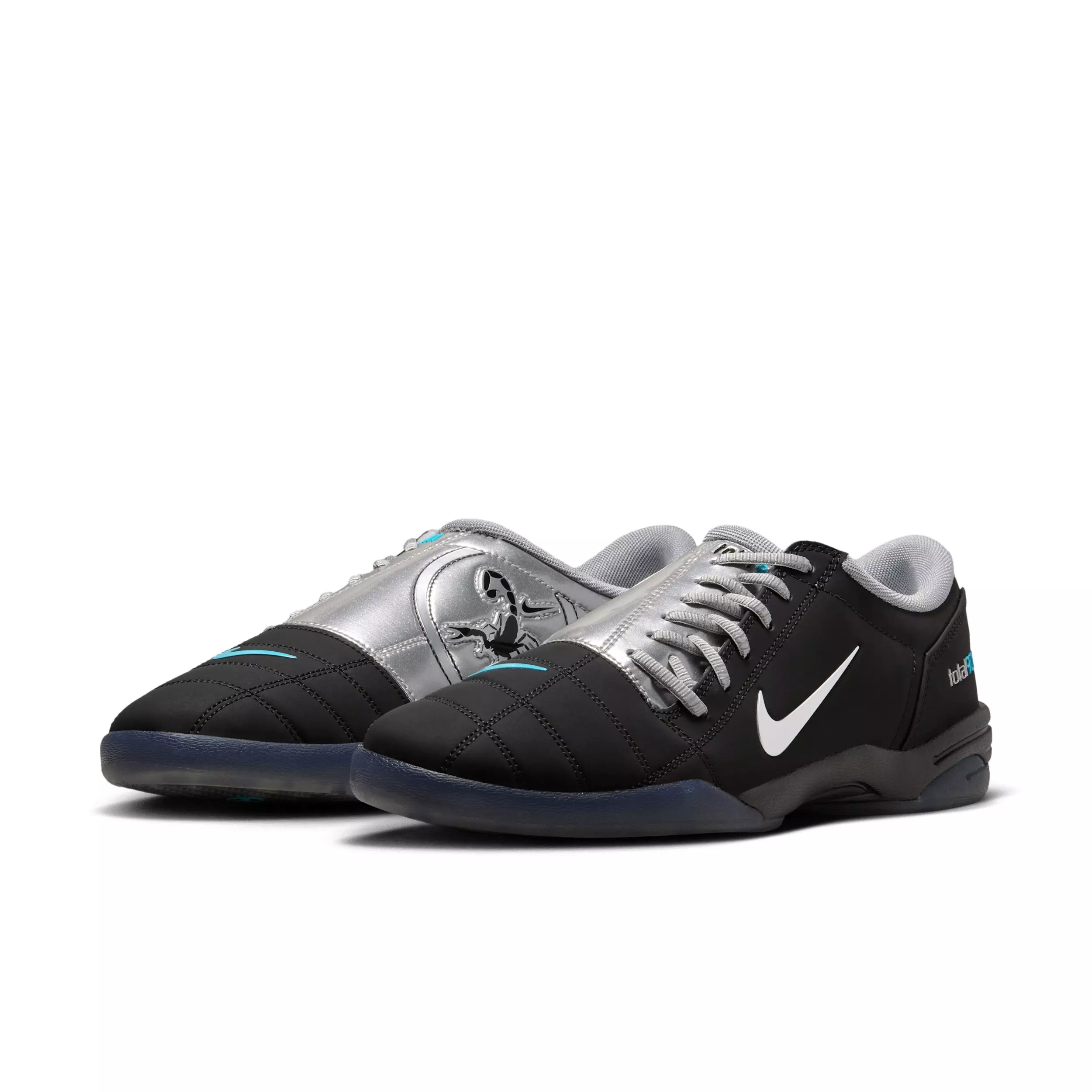 Nike Total 90 "Black/Gamma Blue/Metallic Silver" Men's Shoe - BLACK/BLUE/SILVER