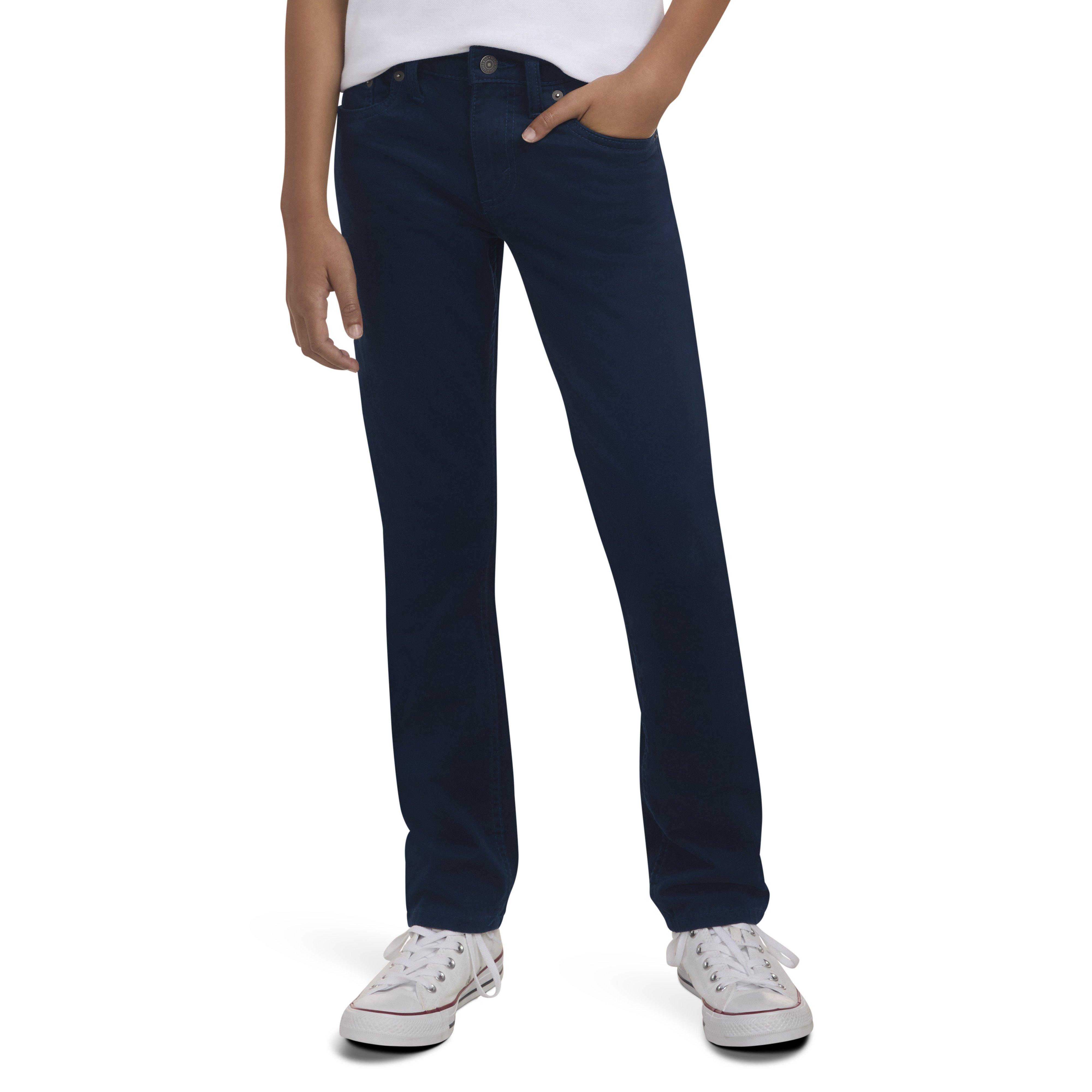 Levi's 511 Slim Fit Soft Brushed Big Boys' Dark Blue Sueded Pants - DK BLUE Thumbnail View 1