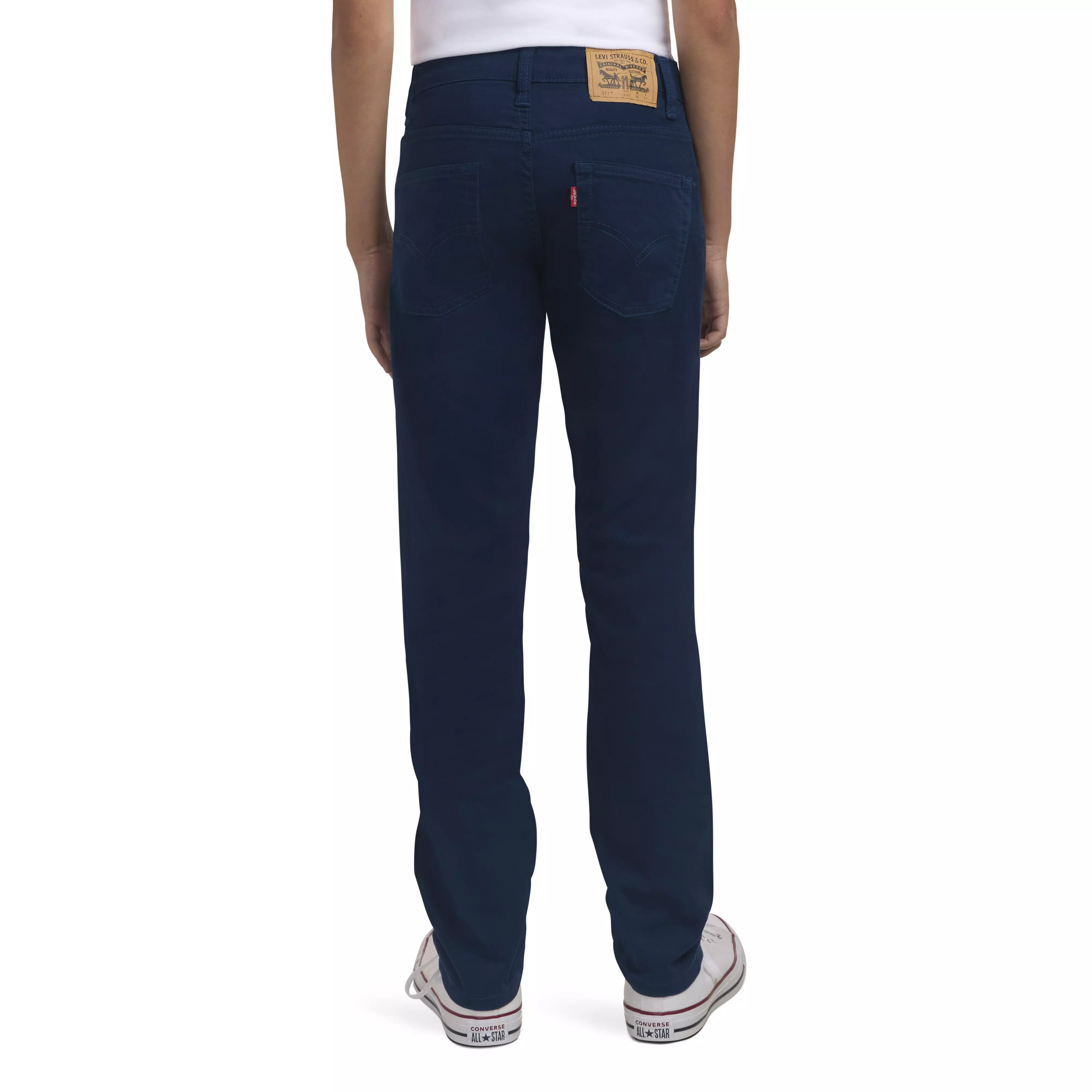 Levi's 511 Slim Fit Soft Brushed Big Boys' Dark Blue Sueded Pants - DK BLUE
