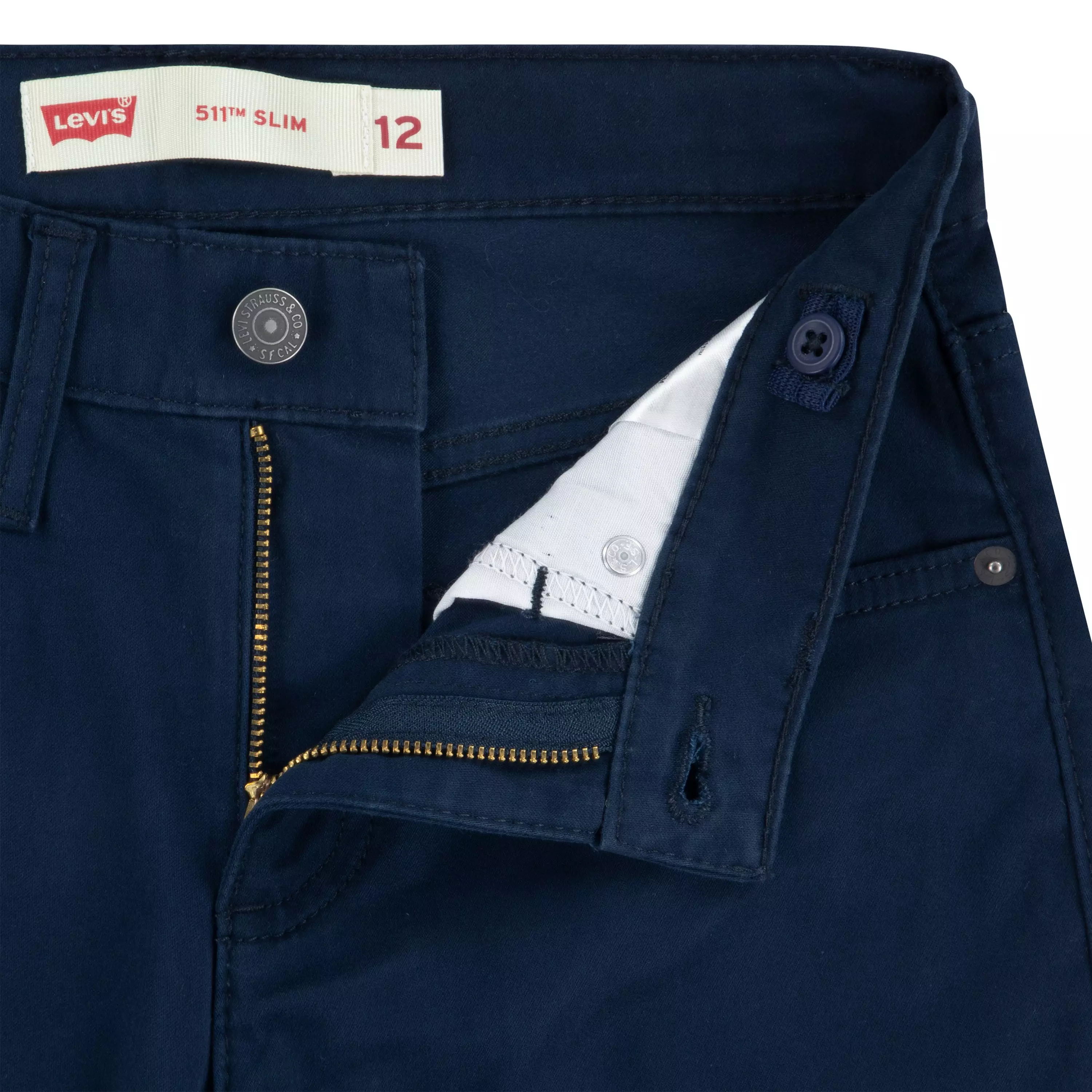 Levi's 511 Slim Fit Soft Brushed Big Boys' Dark Blue Sueded Pants - DK BLUE