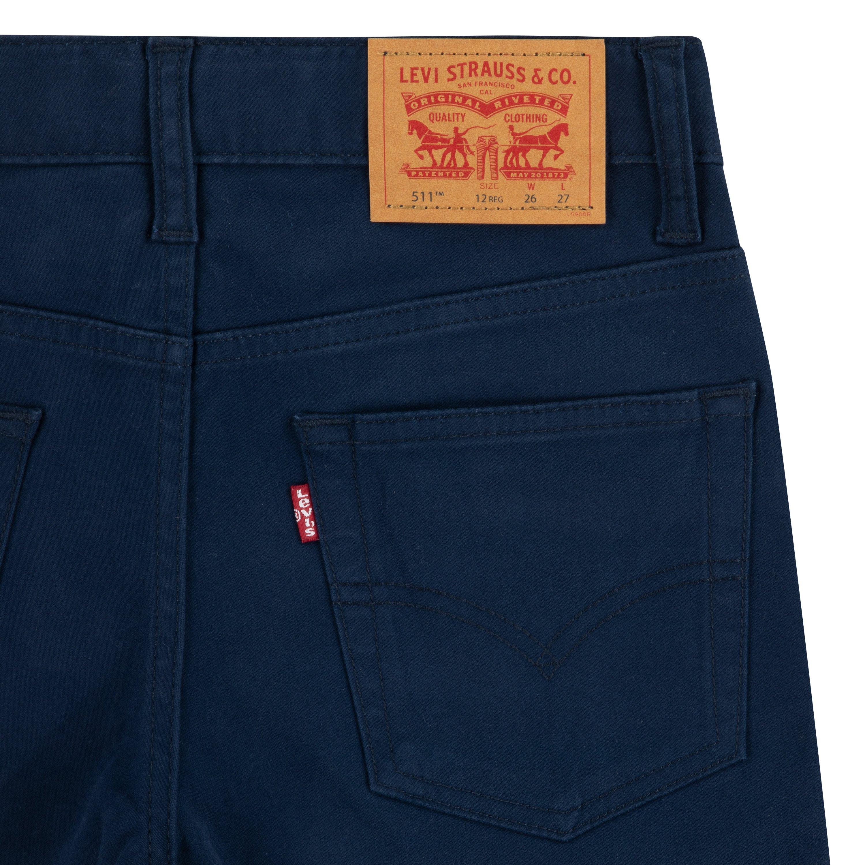 Levi's 511 Slim Fit Soft Brushed Big Boys' Dk Blue Sueded Pants