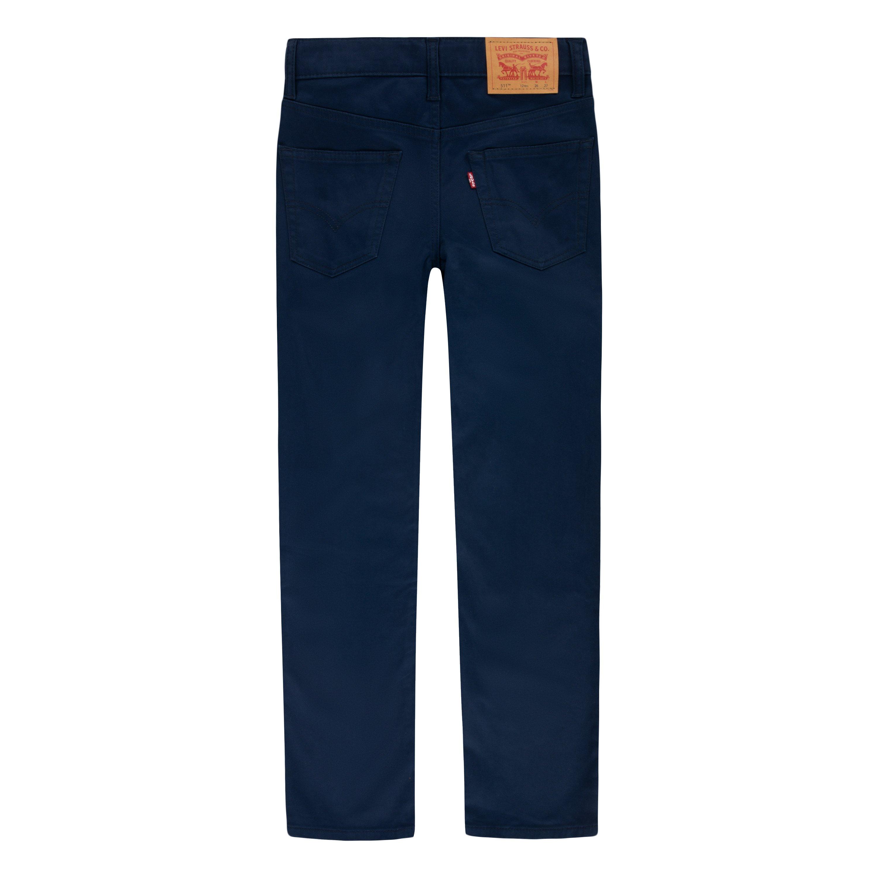 Levi's 511 Slim Fit Soft Brushed Big Boys' Dark Blue Sueded Pants - DK BLUE Thumbnail View 9