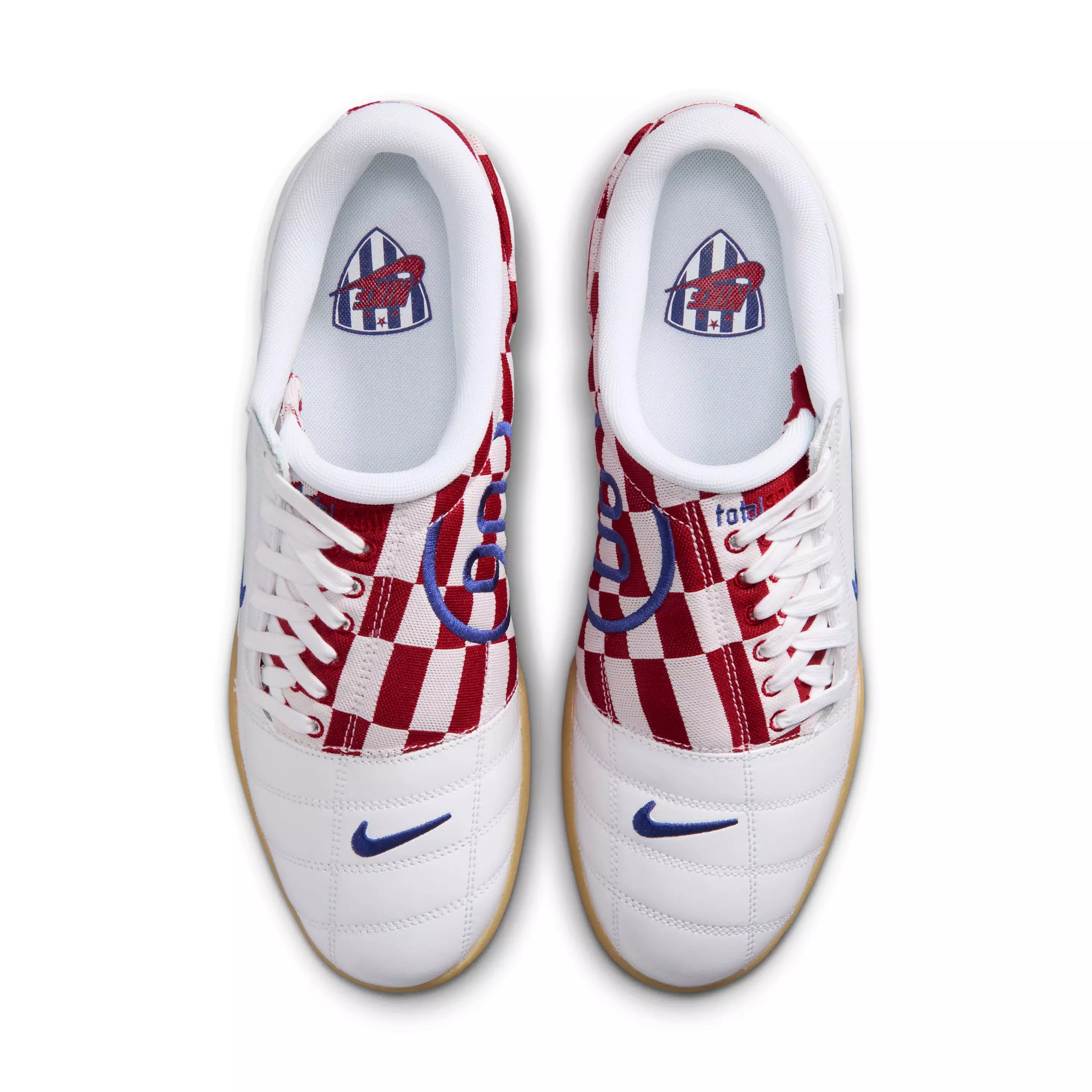 Nike Total 90 Checkered "White/University Red/Gum Yellow/Deep Royal Blue" Men's Shoe - WHITE/RED/YELLOW/ROYAL