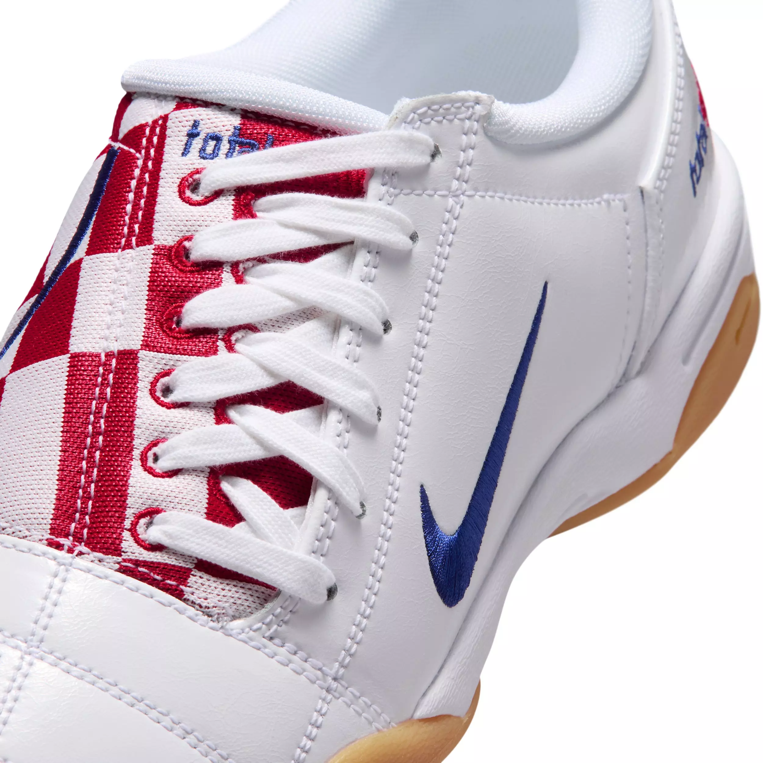 Nike Total 90 Checkered "White/University Red/Gum Yellow/Deep Royal Blue" Men's Shoe - WHITE/RED/YELLOW/ROYAL