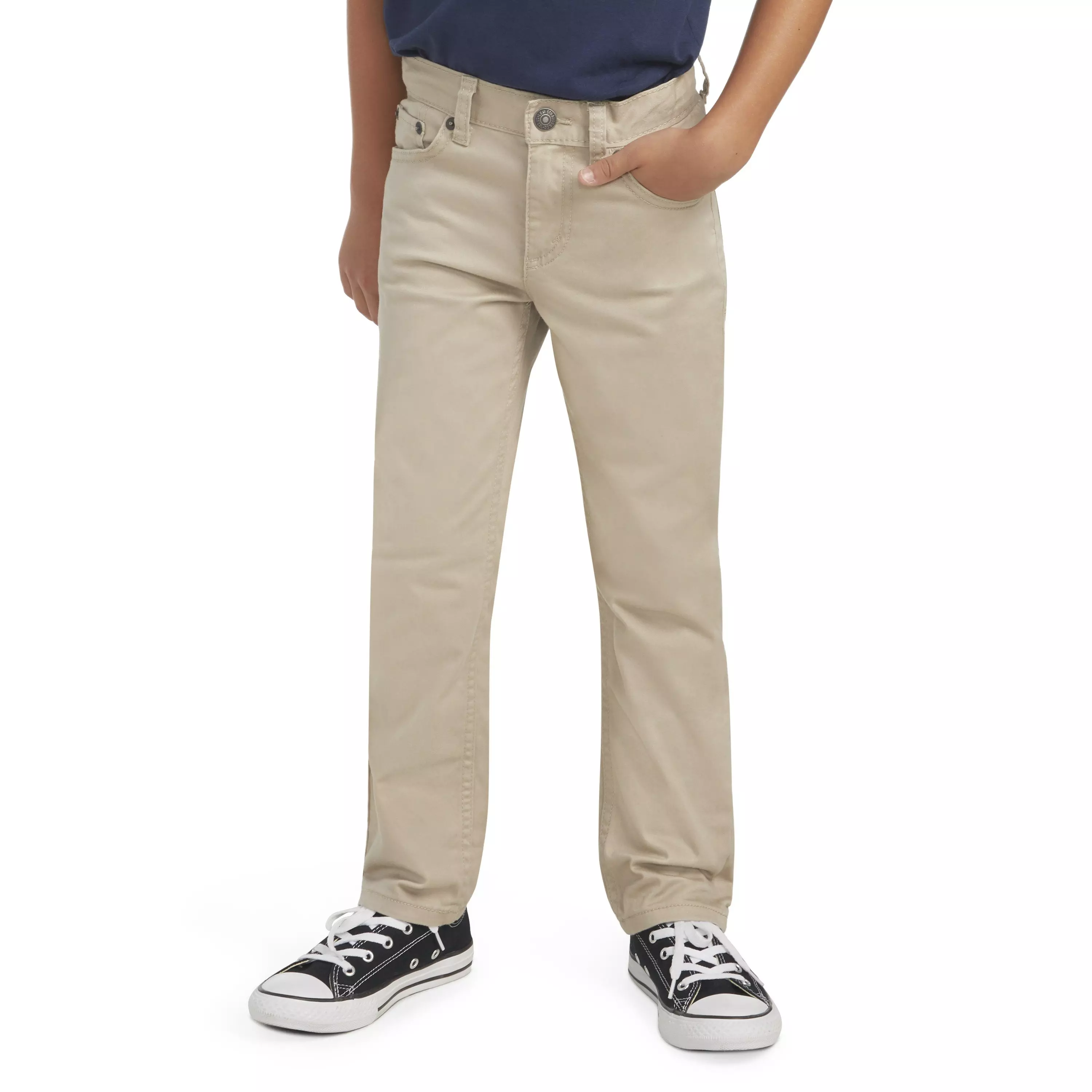 Levi's 511 Slim Fit Soft Brushed Little Boys' Beige Sueded Pants - BEIGE