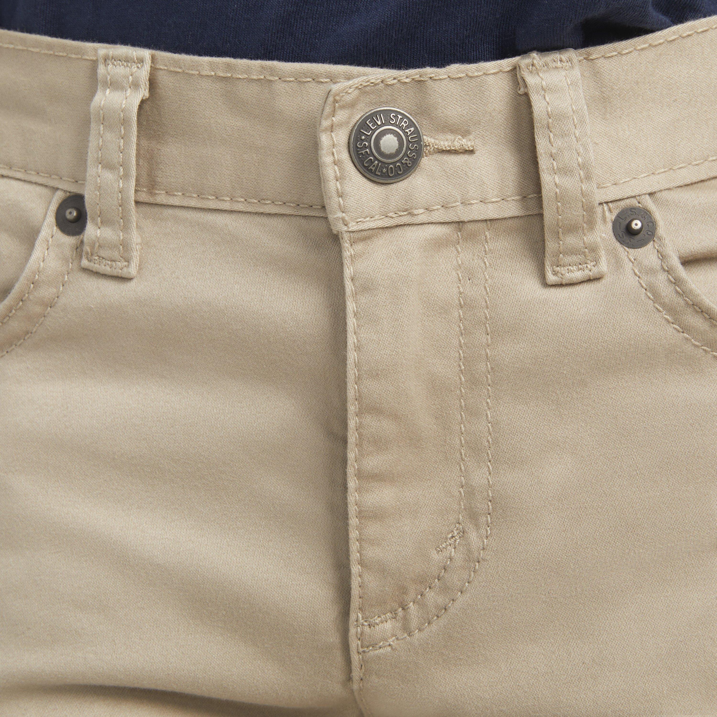 Levi's 511 Slim Fit Soft Brushed Little Boys' Beige Sueded Pants - BEIGE Thumbnail View 4