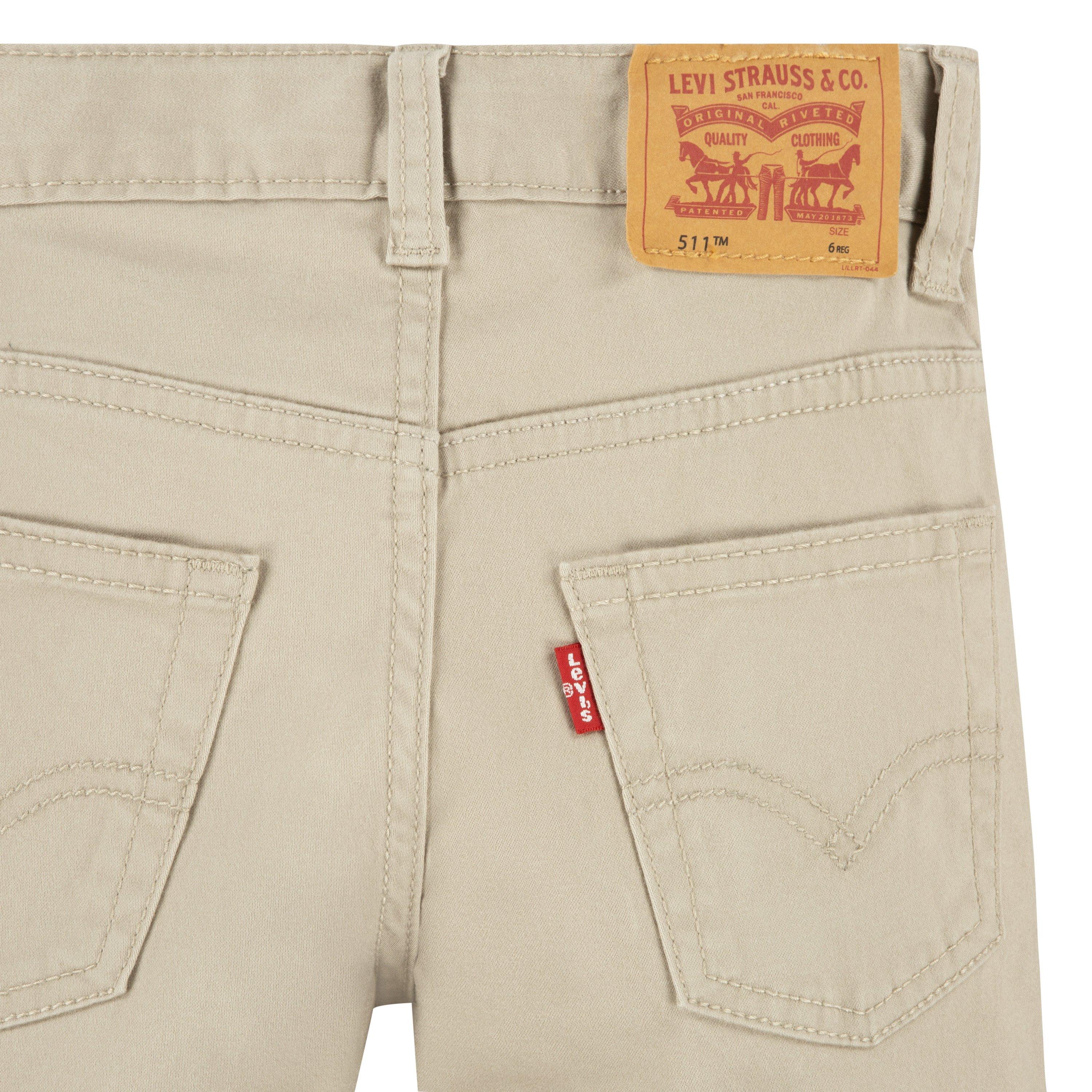 Levi's 511 Slim Fit Soft Brushed Little Boys' Sueded Pants - Beige - BEIGE Thumbnail View 7