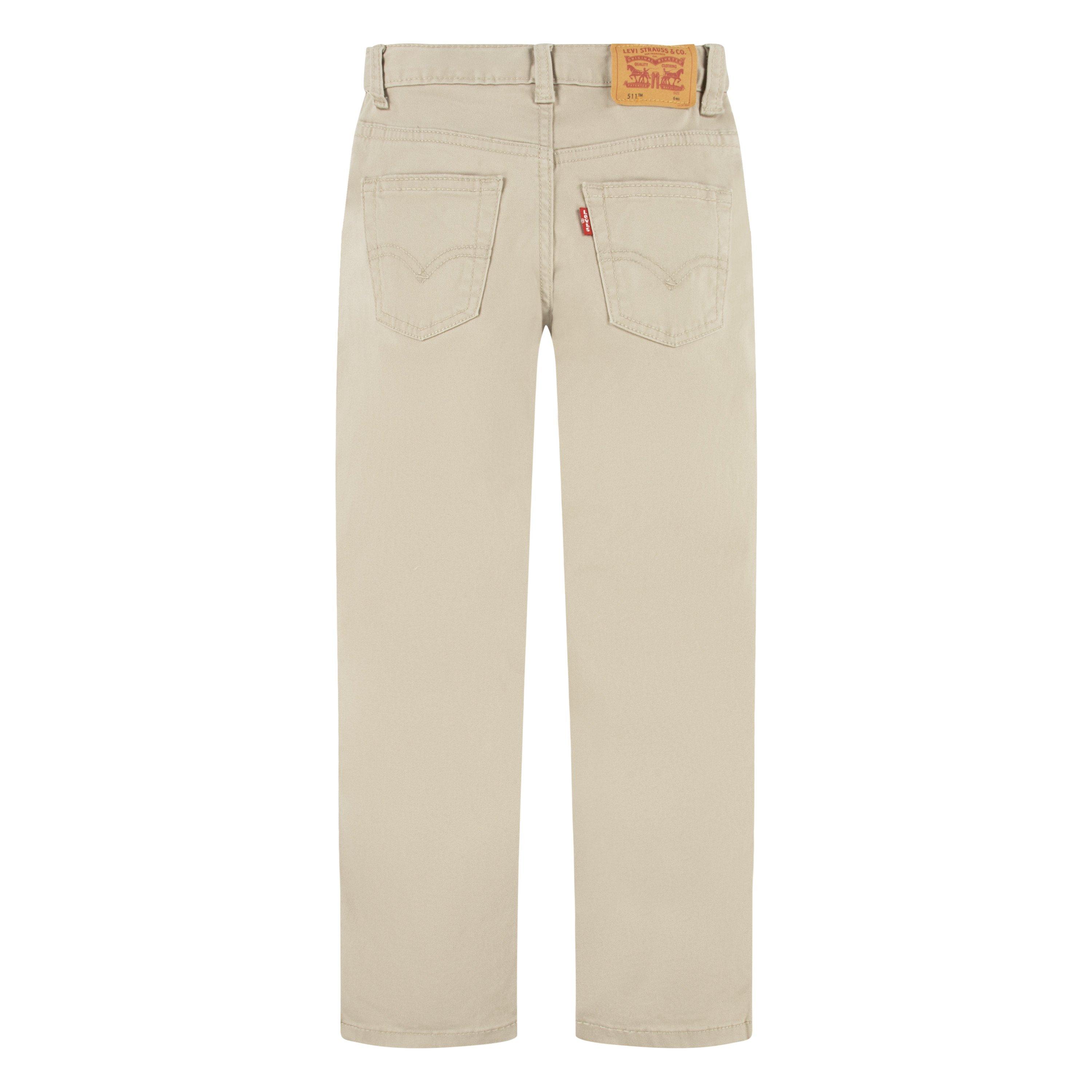 Levi's 511 Slim Fit Soft Brushed Little Boys' Sueded Pants - Beige - BEIGE Thumbnail View 9