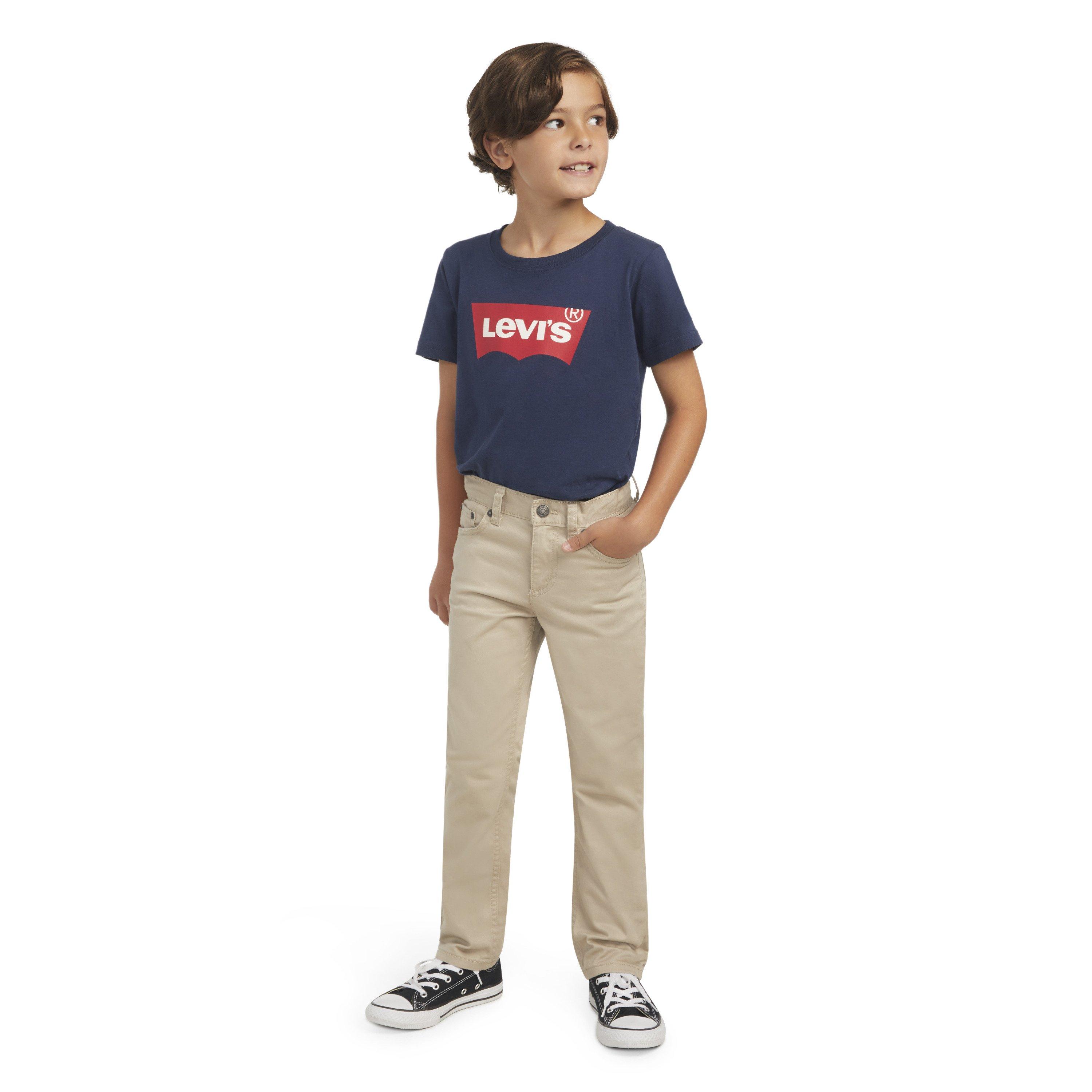 Levi's 511 Slim Fit Soft Brushed Little Boys' Beige Sueded Pants - BEIGE Thumbnail View 10