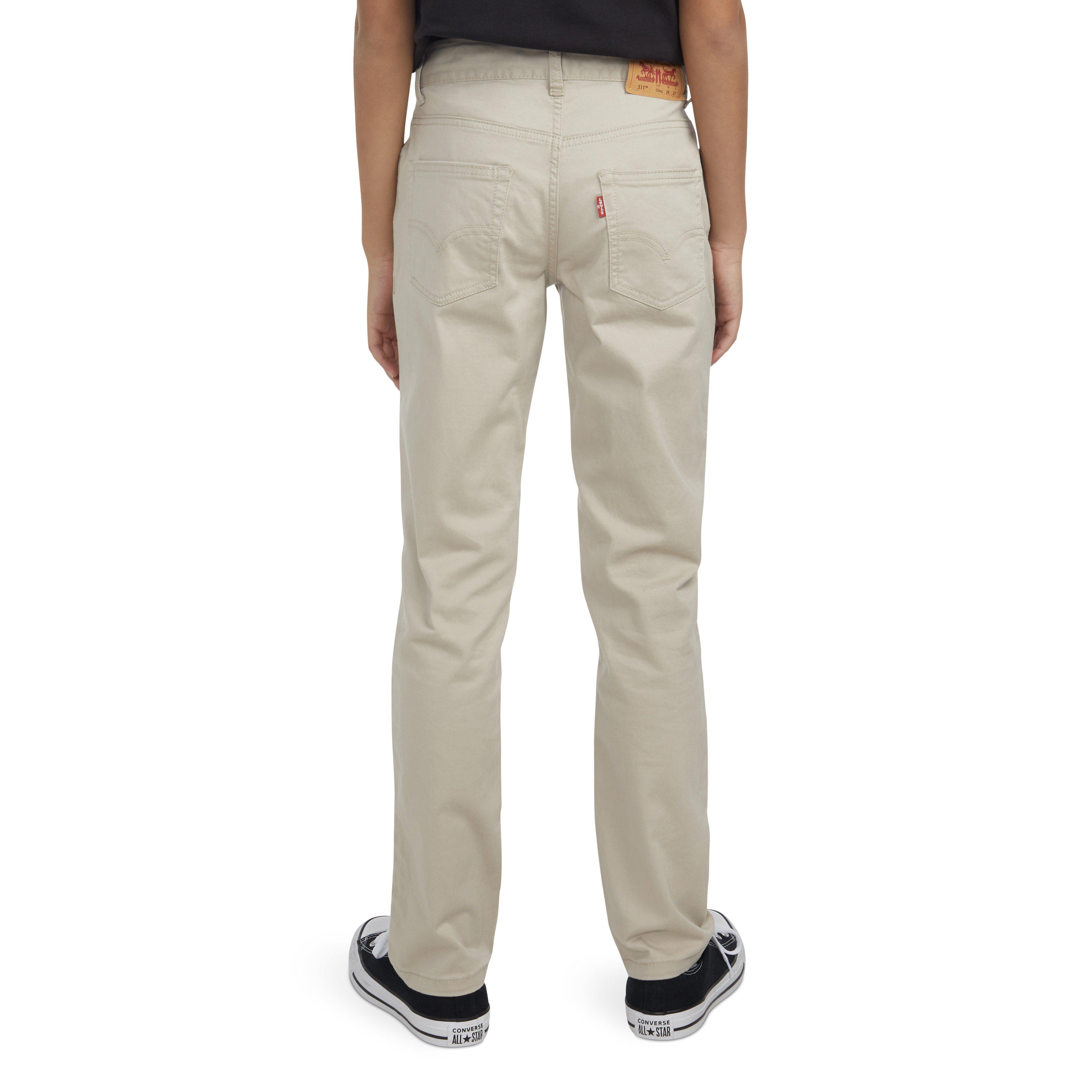 Levi's 511 Slim Fit Soft Brushed Big Boys' Beige Sueded Pants