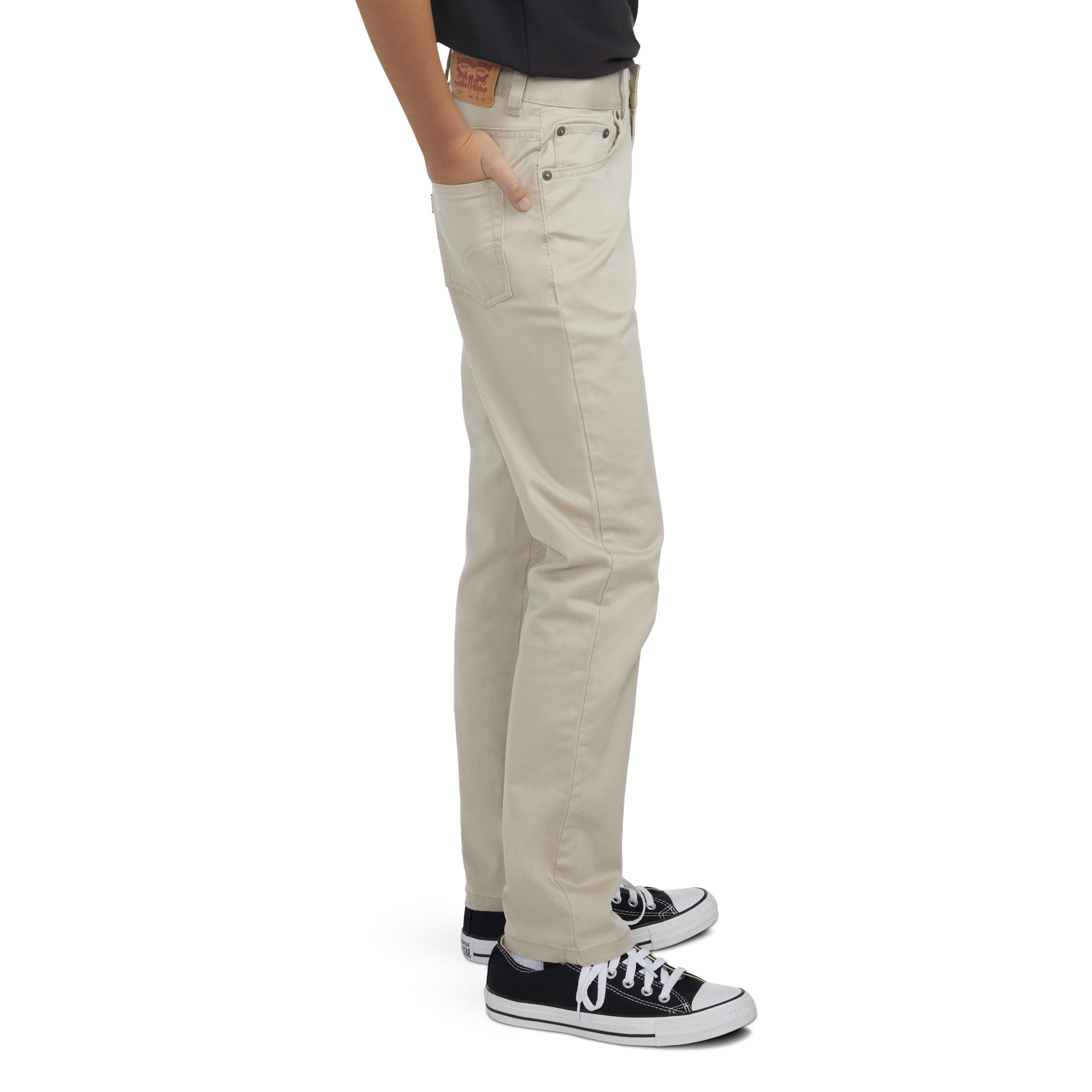 Levi's 511 Slim Fit Soft Brushed Big Boys' Sueded Pants - Beige - BEIGE Thumbnail View 3