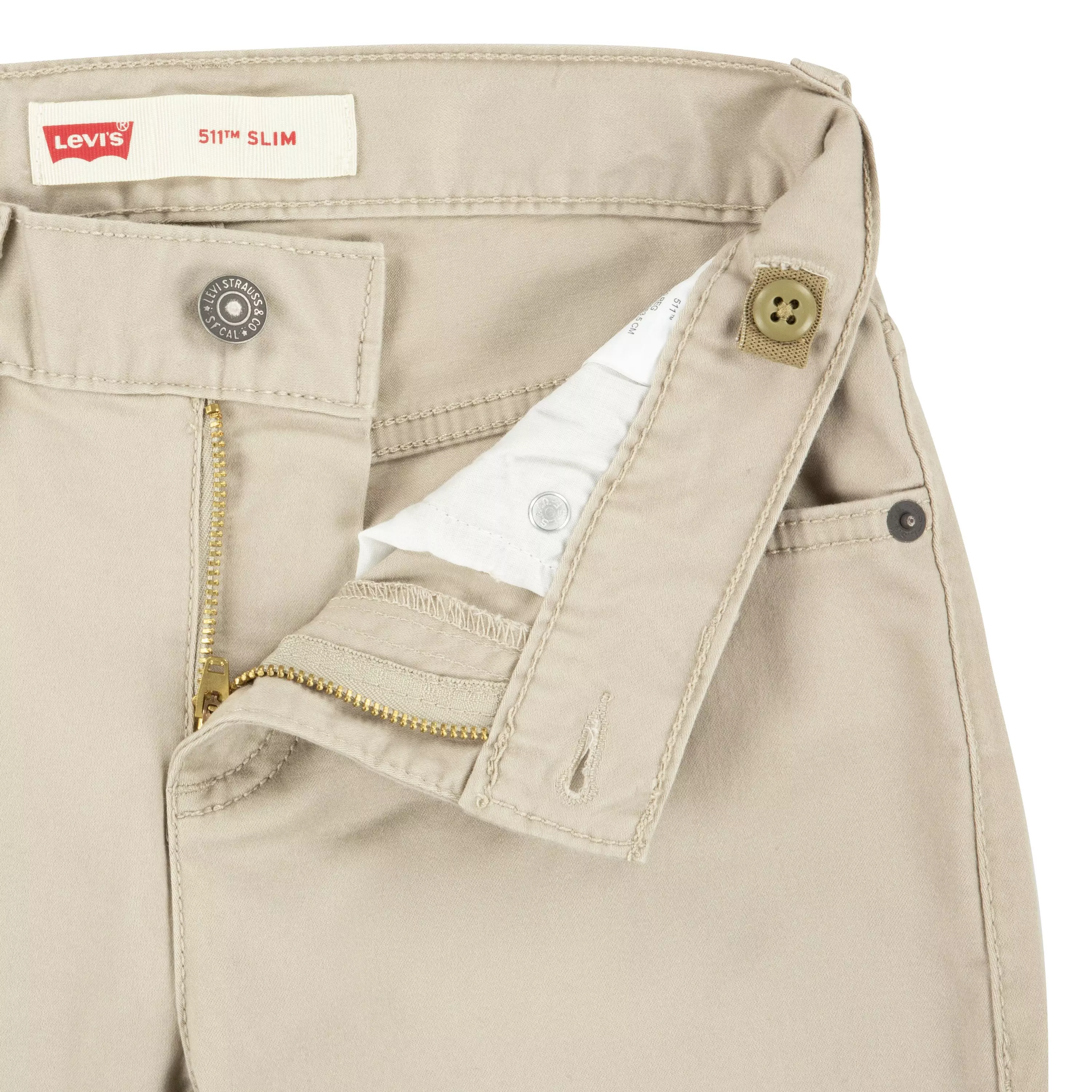 Levi's 511 Slim Fit Soft Brushed Big Boys' Beige Sueded Pants - BEIGE