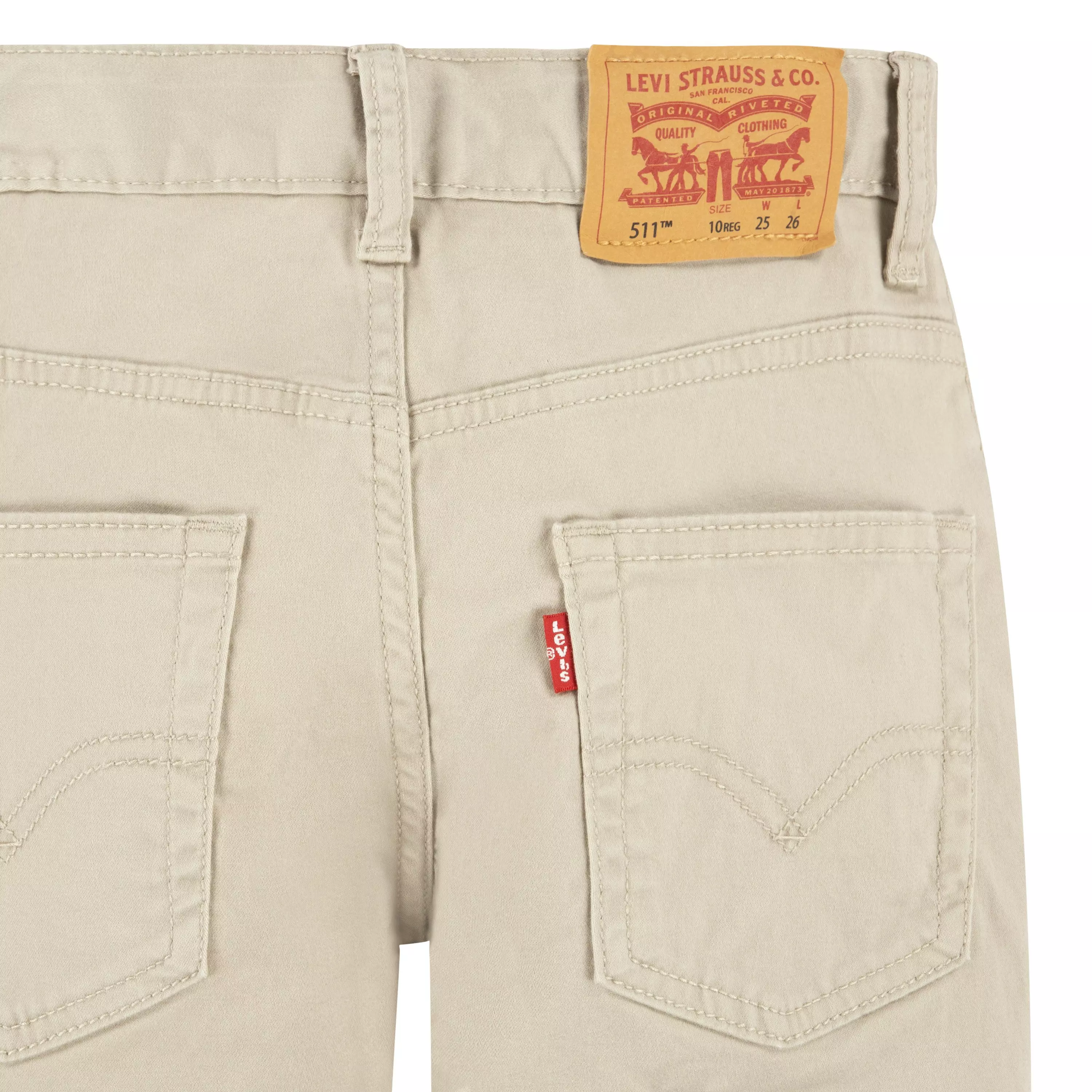 Levi's 511 Slim Fit Soft Brushed Big Boys' Beige Sueded Pants - BEIGE