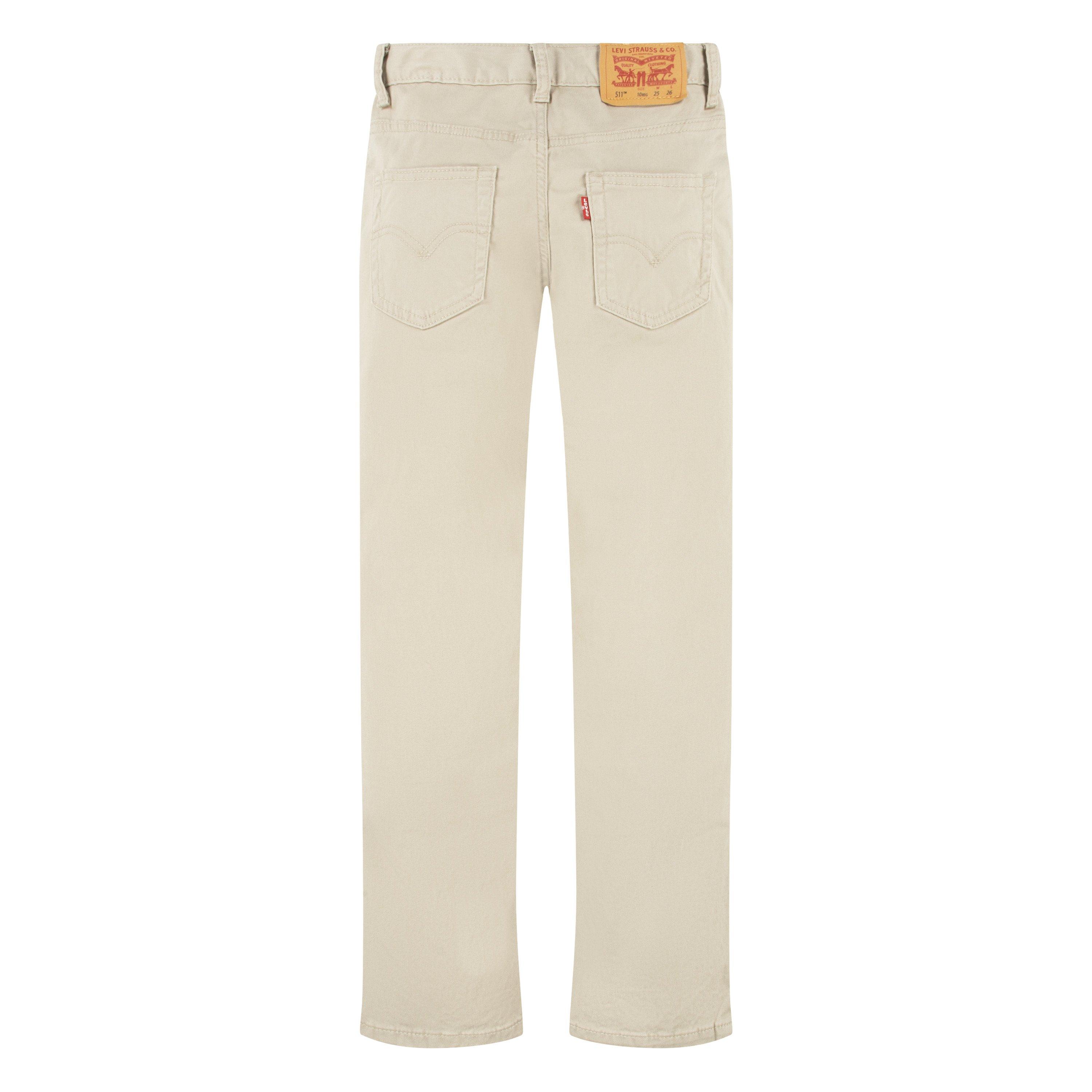 Levi's 511 Slim Fit Soft Brushed Big Boys' Beige Sueded Pants - BEIGE Thumbnail View 9
