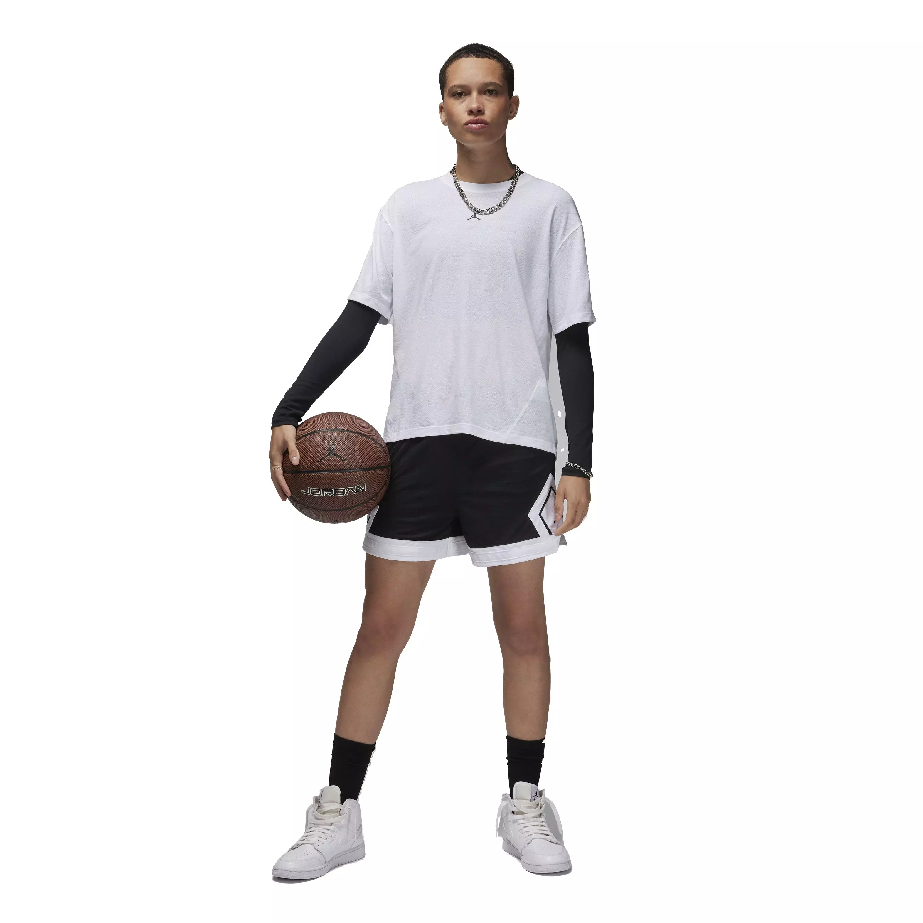 Jordan Women's Sport Diamond Short-Sleeve Top - WHITE