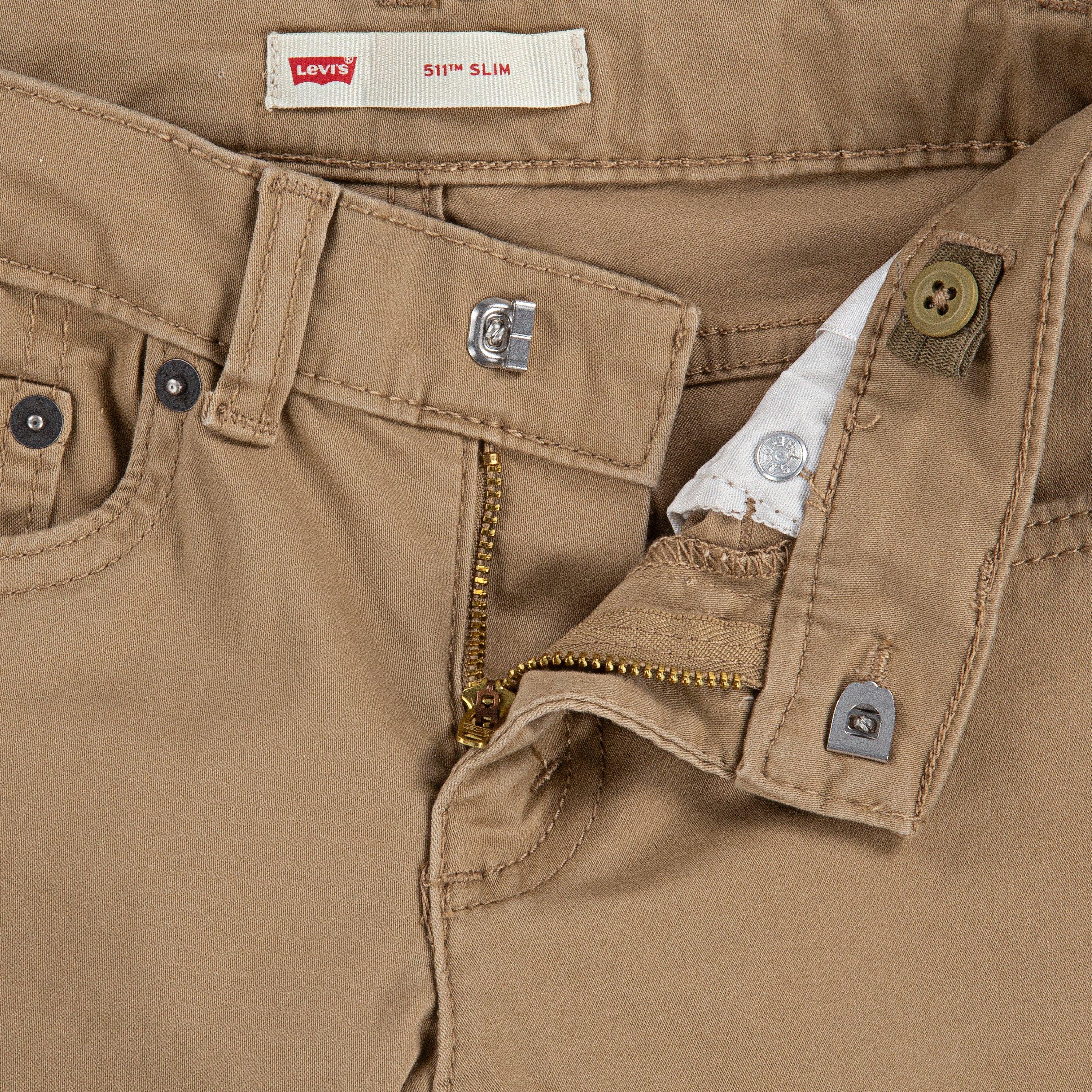 Levi's 511 Slim Fit Soft Brushed Toddler Boys' Gold Sueded Pants - GOLD Thumbnail View 6