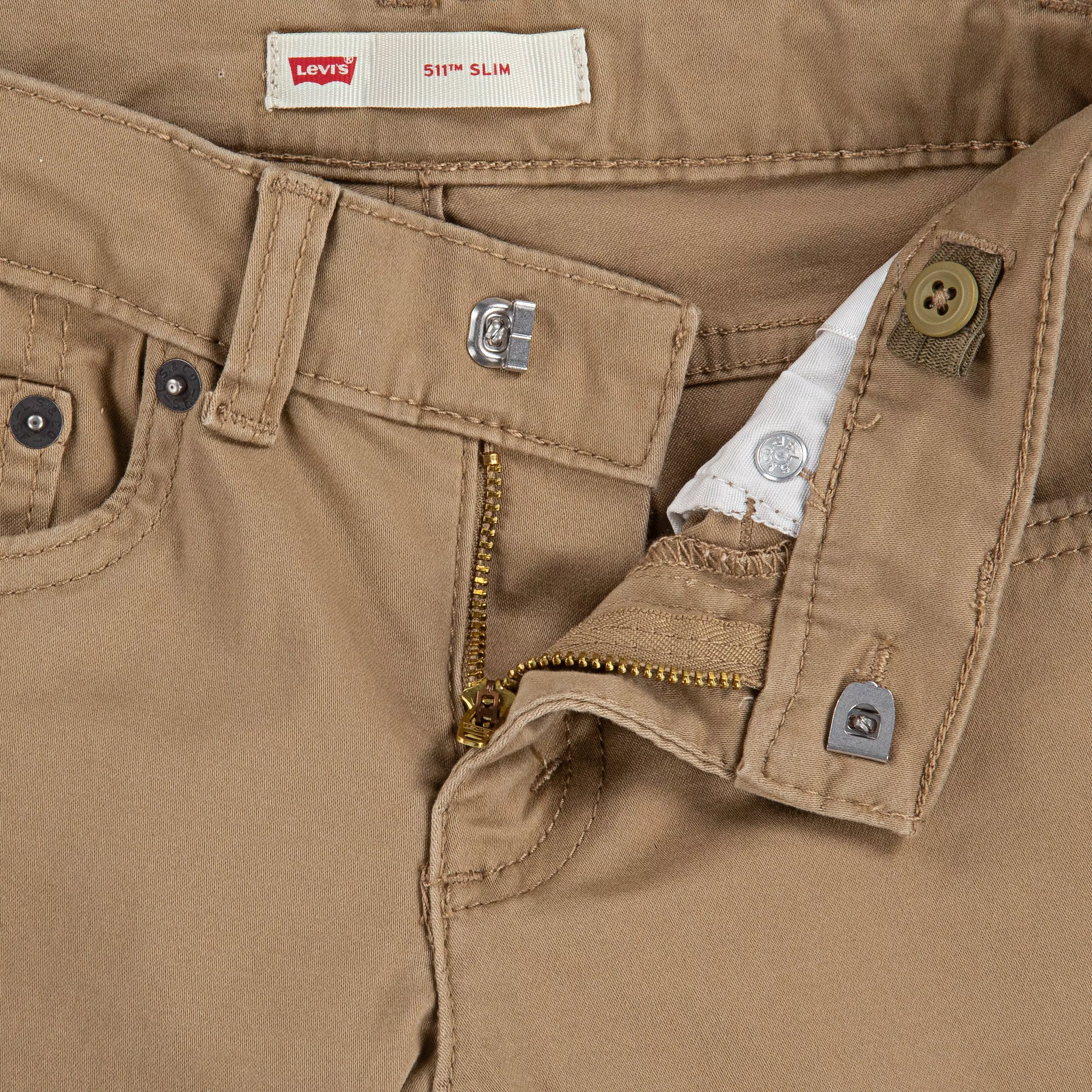 Levi's 511 Slim Fit Soft Brushed Toddler Boys' Gold Sueded Pants - GOLD