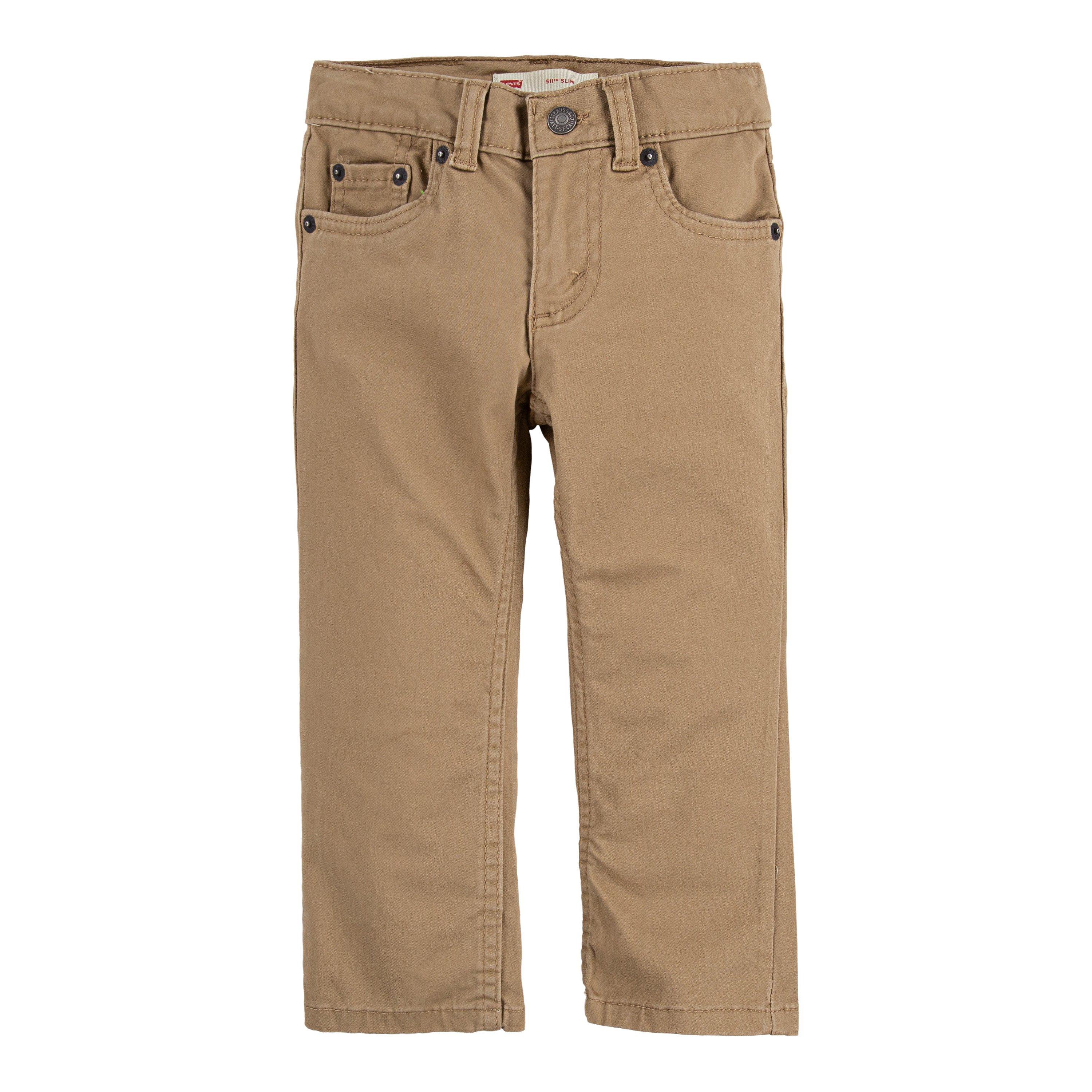 Levi's 511 Slim Fit Soft Brushed Toddler Boys' Gold Sueded Pants - GOLD Thumbnail View 8