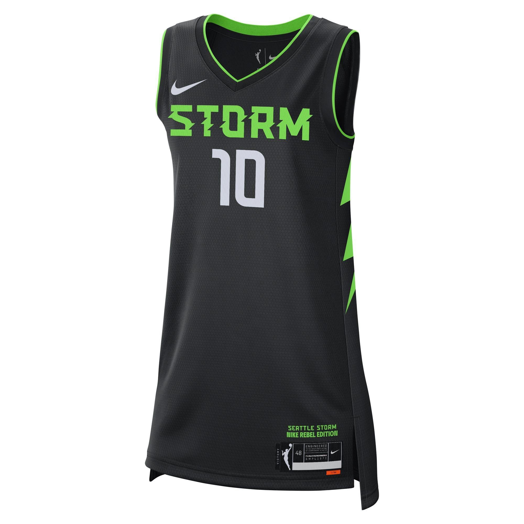 Nike Women's Sue Bird Seattle Storm 2024 Rebel Edition Dri-FIT WNBA Victory Jersey - BLACK Thumbnail View 1