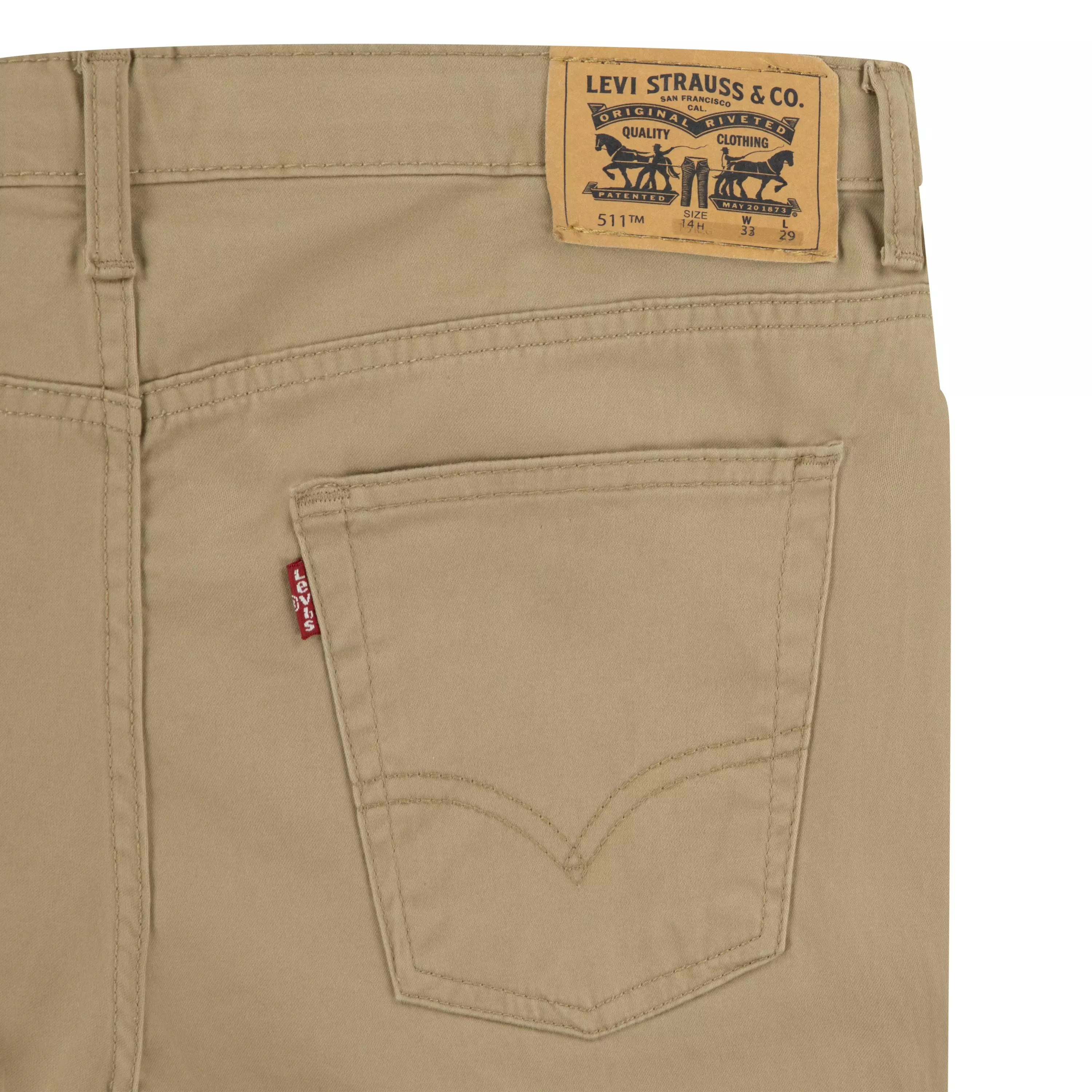 Levi's Big Boys' 511 Slim Fit Soft Brushed Sueded Pants - Gold - GOLD