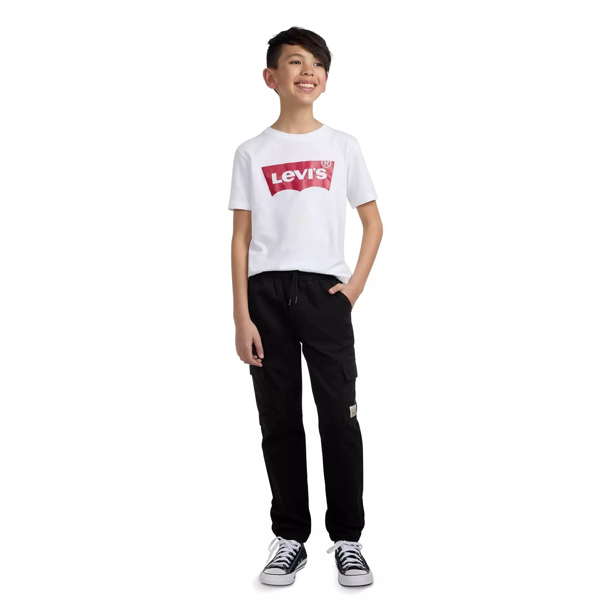 Levi's Big Kids' Relaxed Cargo Joggers -Black - BLACK