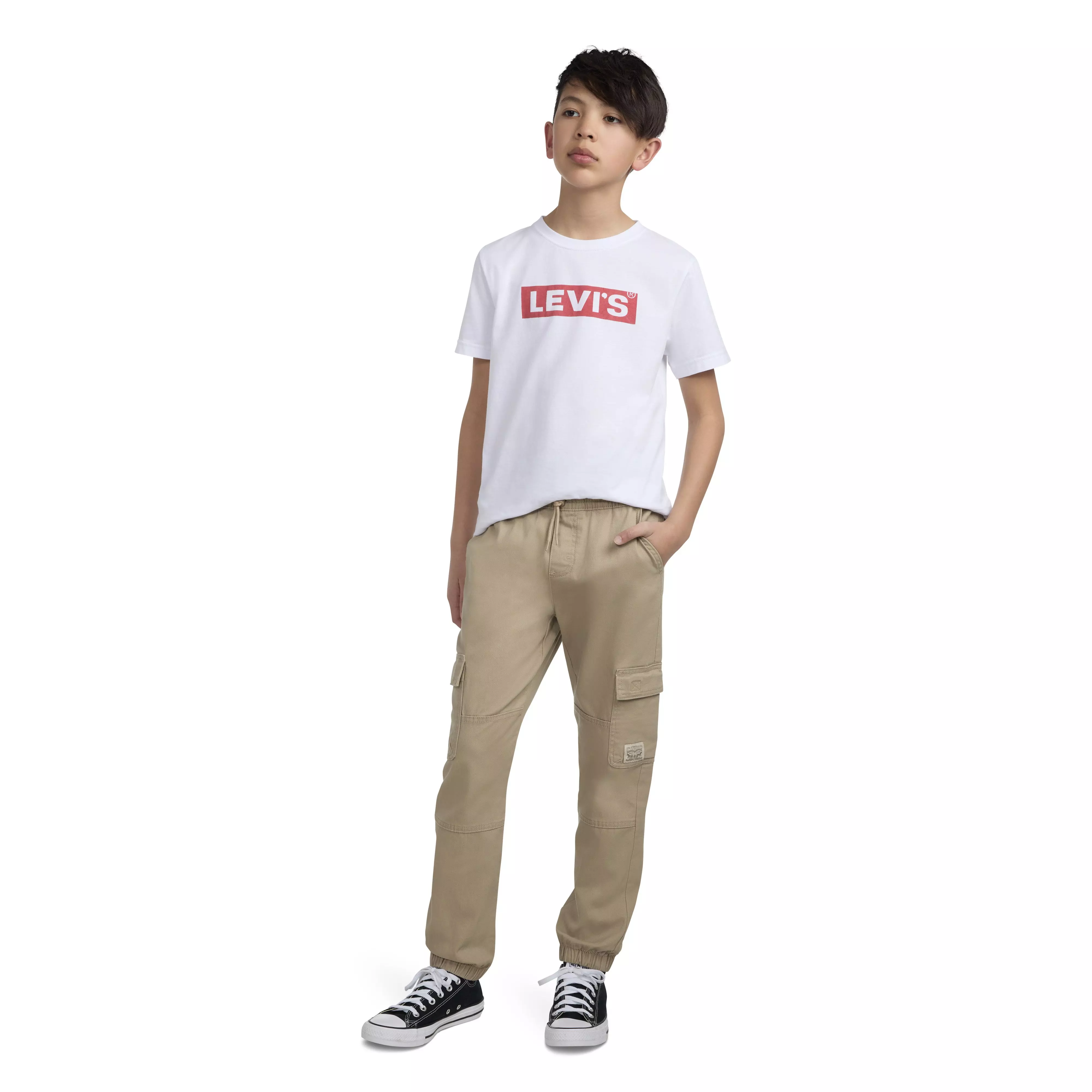 Levi's Relaxed Big Kids' Tan Cargo Joggers - TAN
