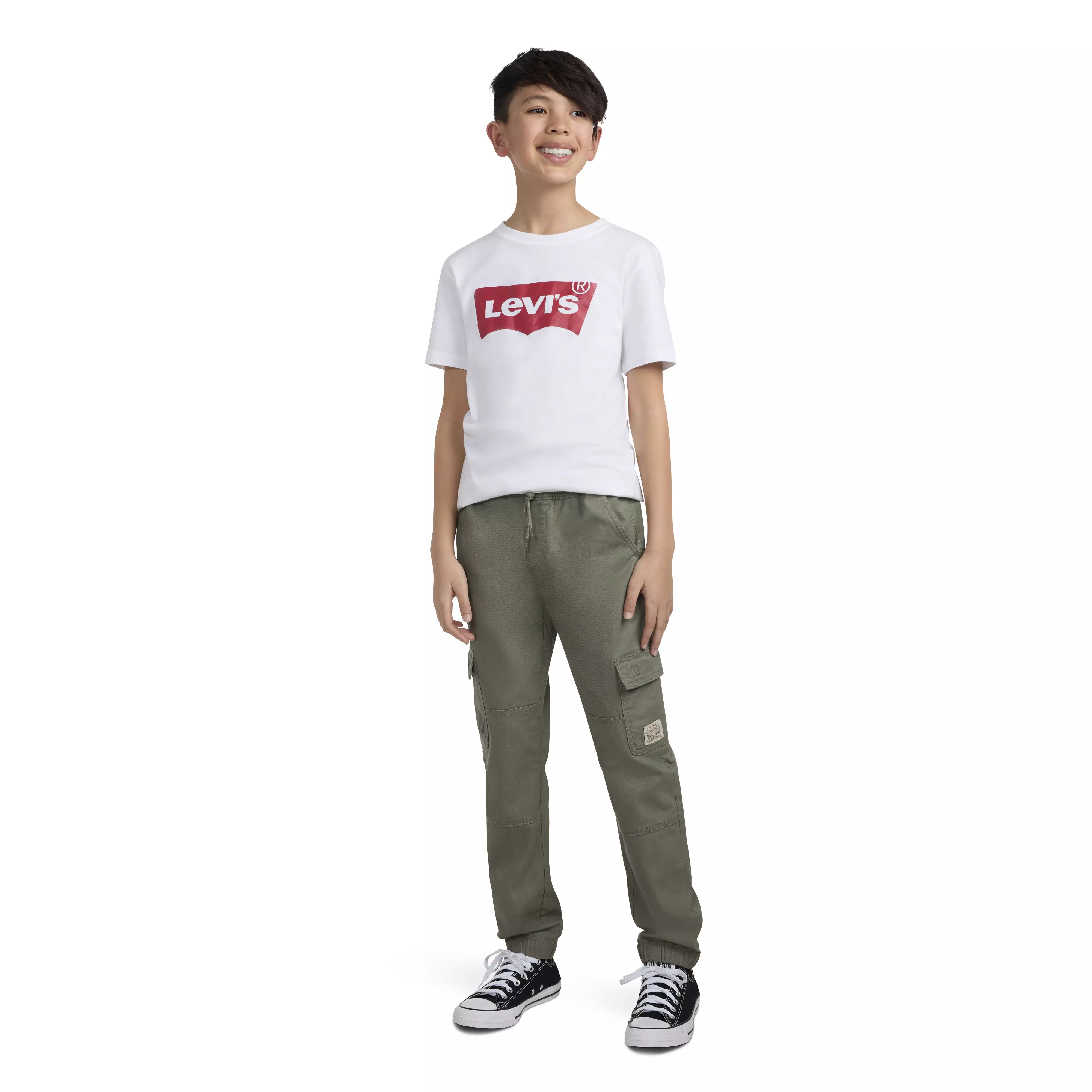 Levi's Relaxed Big Kids' Green Cargo Joggers - GREEN