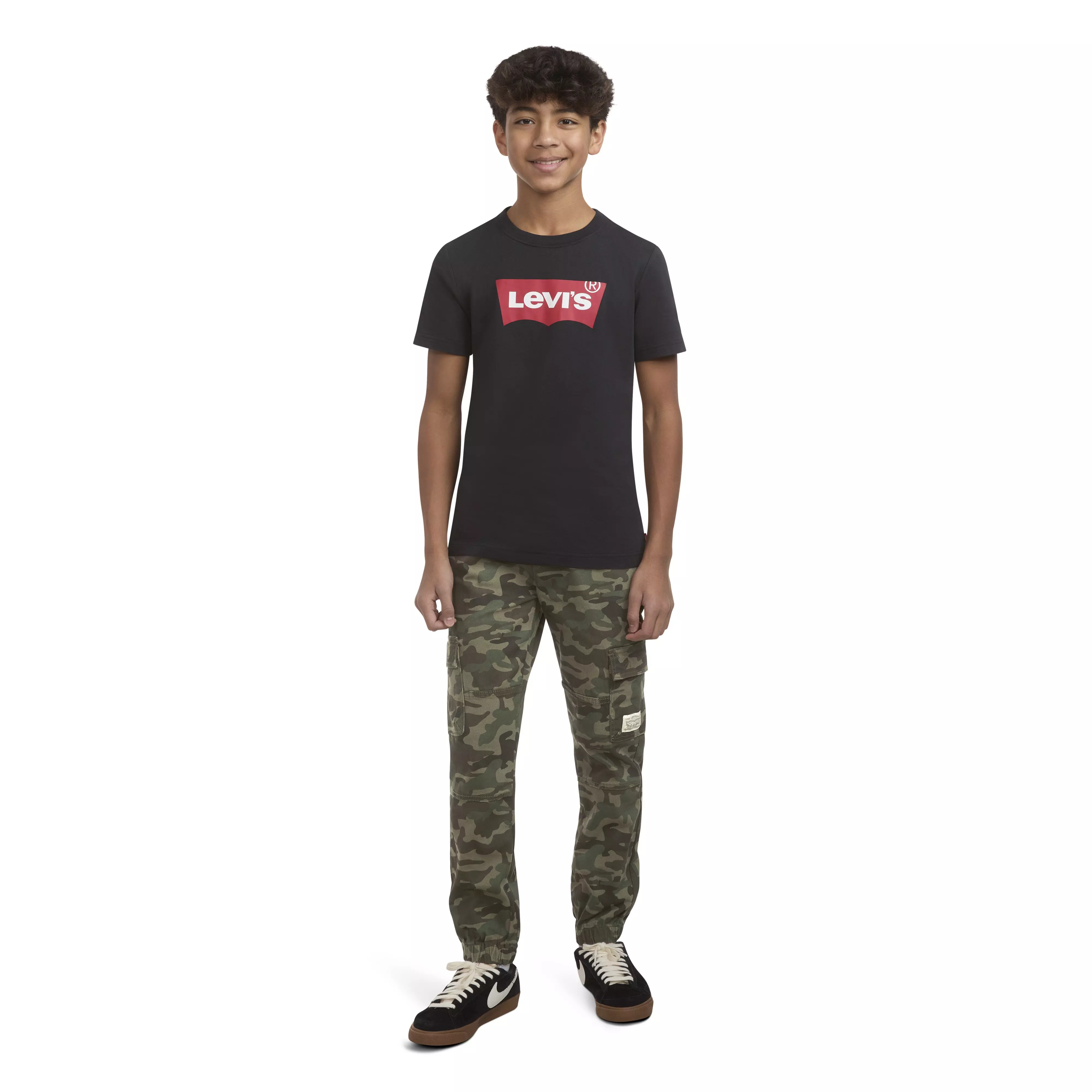 Levi's Relaxed Big Kids' Camouflage Cargo Joggers - CAMOUFLAGE