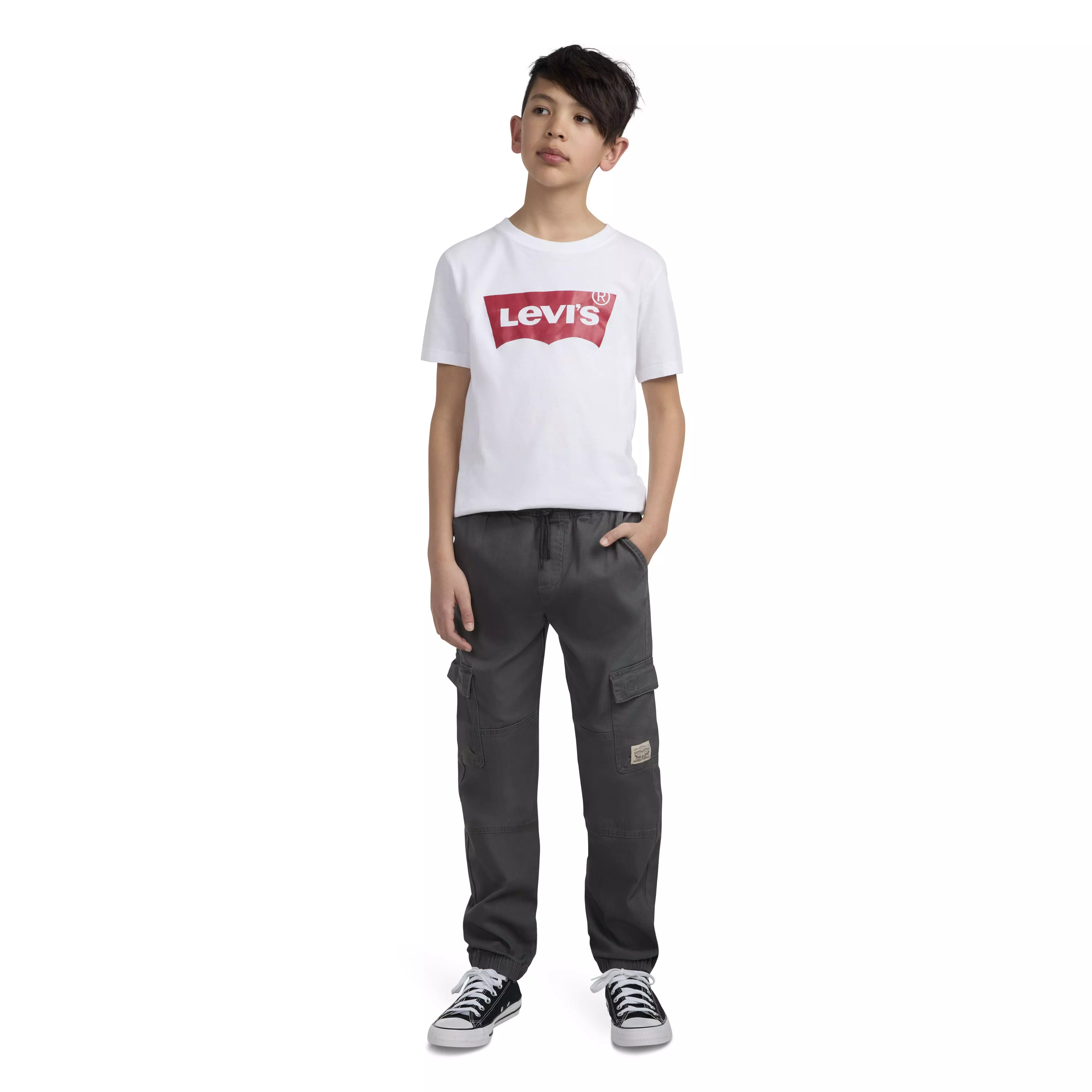 Levi's Big Kids' Relaxed Cargo Joggers - Washed Grey - GREY